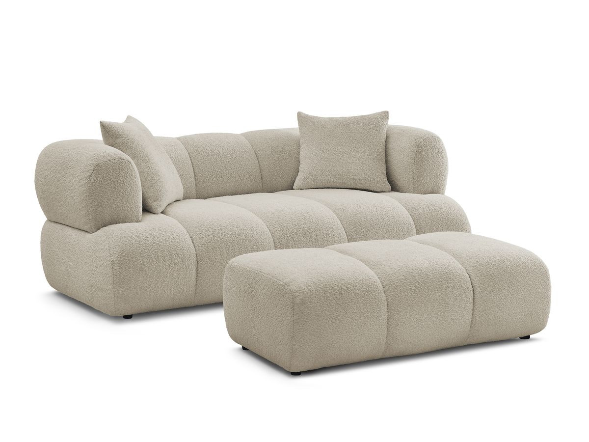 Bobochic Pamira Sofa 2-Sitzer mit Pouf