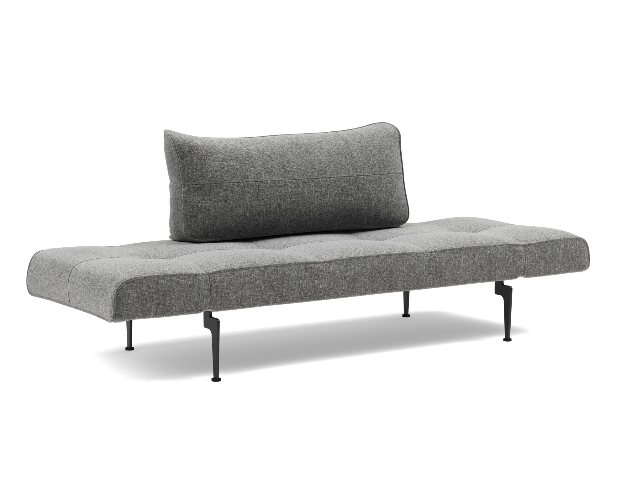 Tagesbett Zeal Strukturierter Stoff Twist 563-Charcoal Beine Laser schwarz