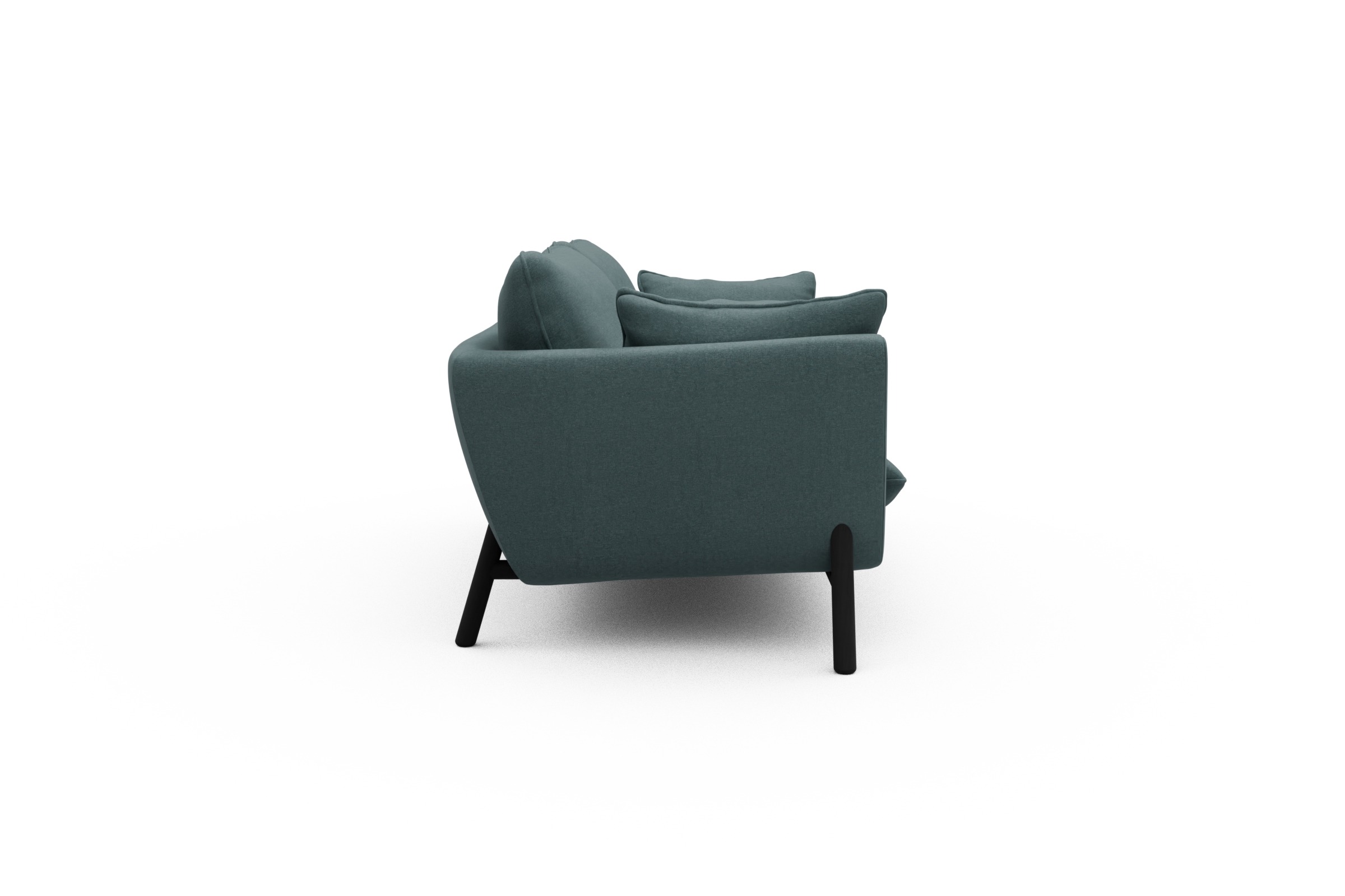 Sofa Emil 2-Sitzer Beinfarbe Eiche Schwarz Satya-Niagara