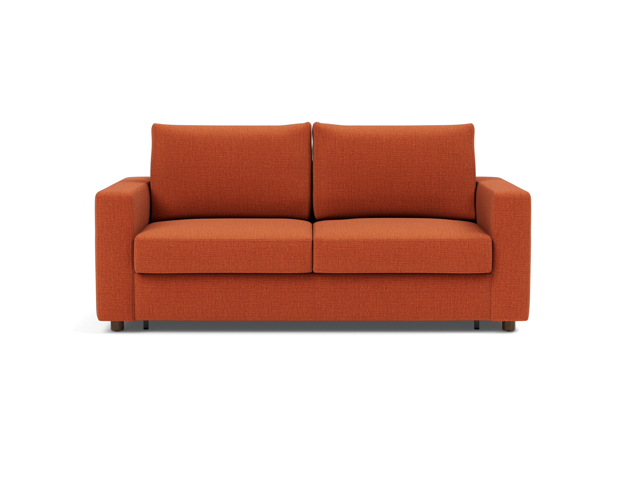Schlafsofa Neah mit Standard-Armlehnen 160 Chenille Esina 412-Rust-Orange