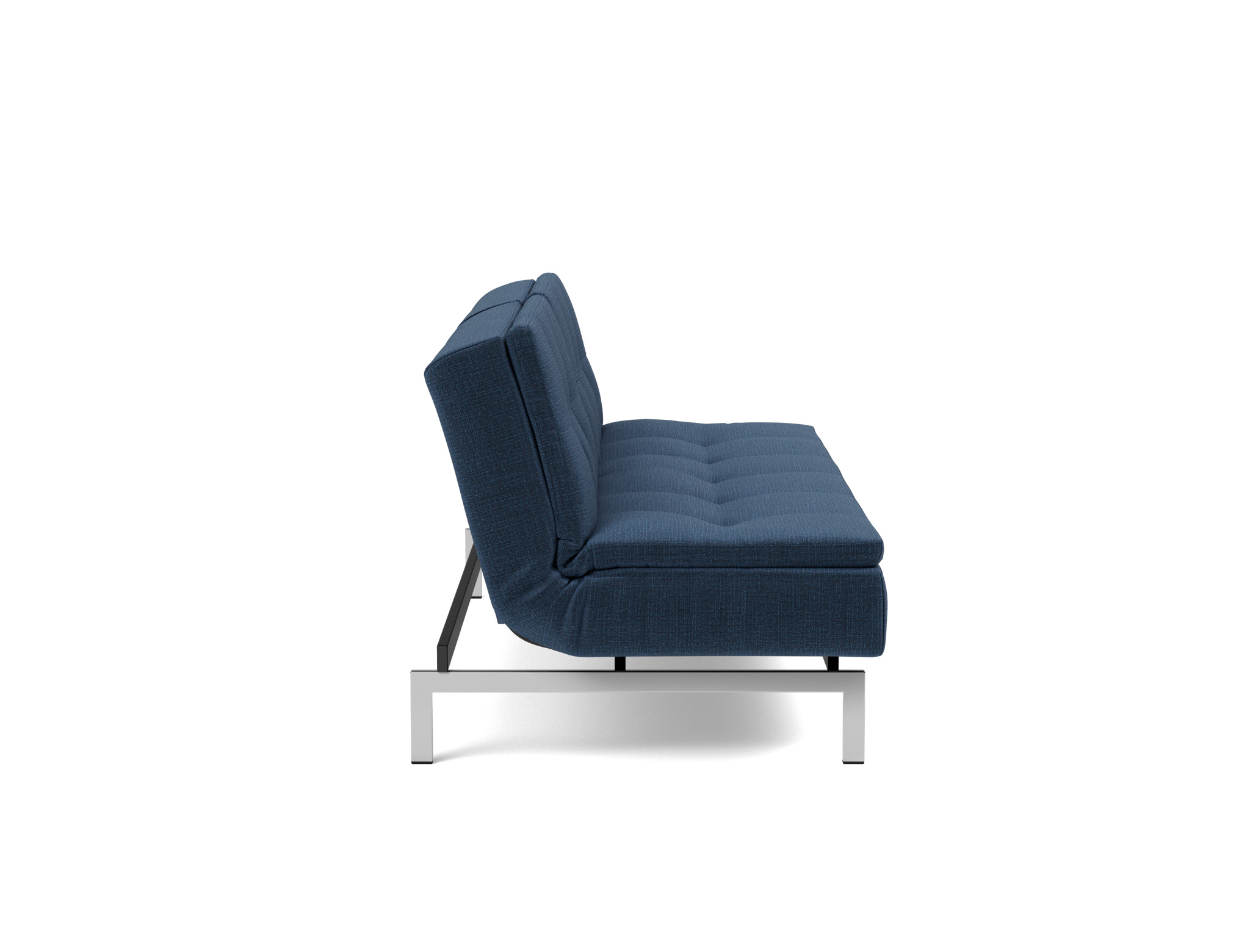 Schlafsofa Dublexo Chenille Esina 414-Indigo-Blue Beine Chrom