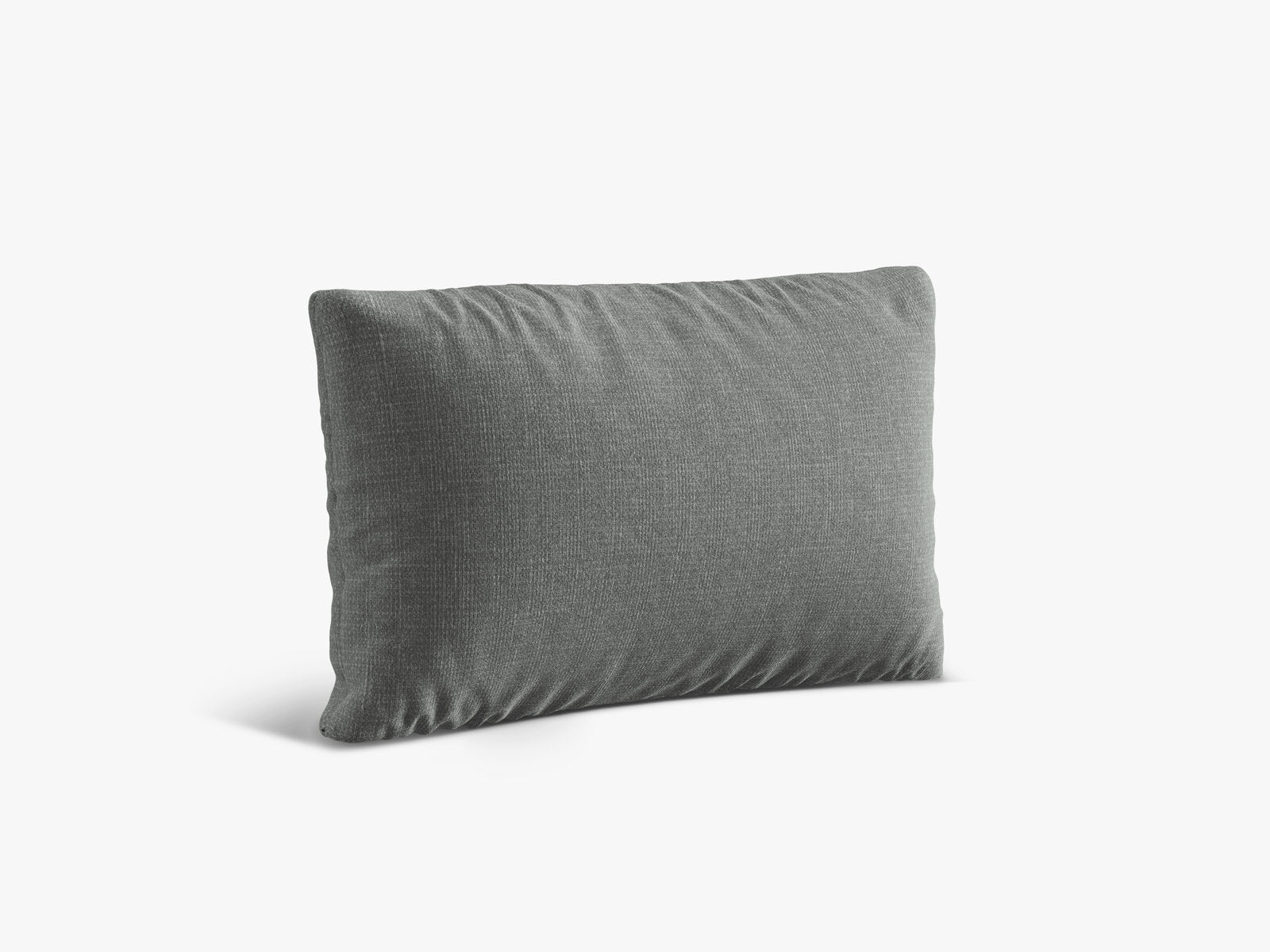 Micadoni Kissen Nuria Strukturierter Stoff Grau 60x40x17