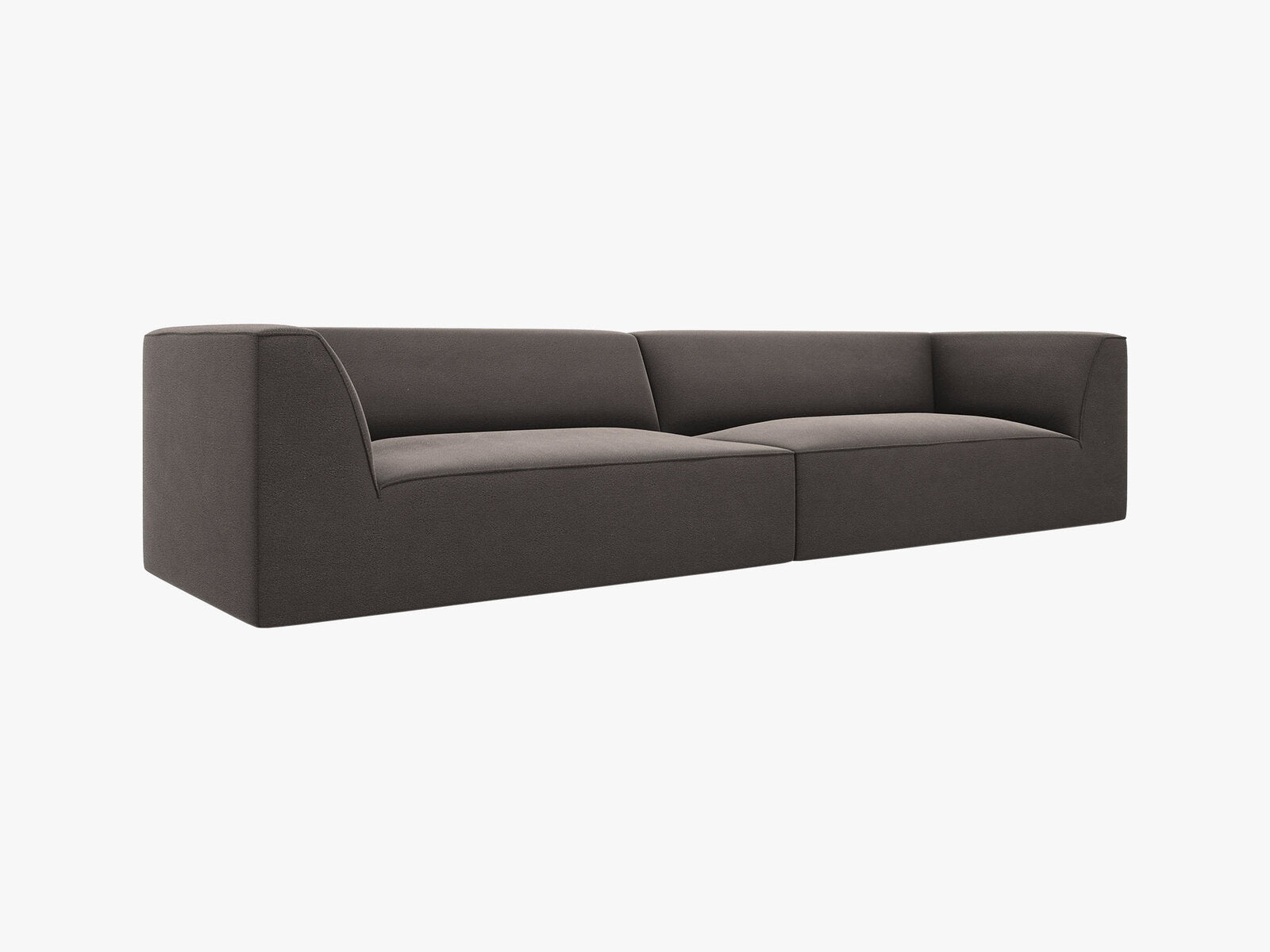 Micadoni Sofa Ruby 4-Sitzer Samt Salvador Dunkelgrau