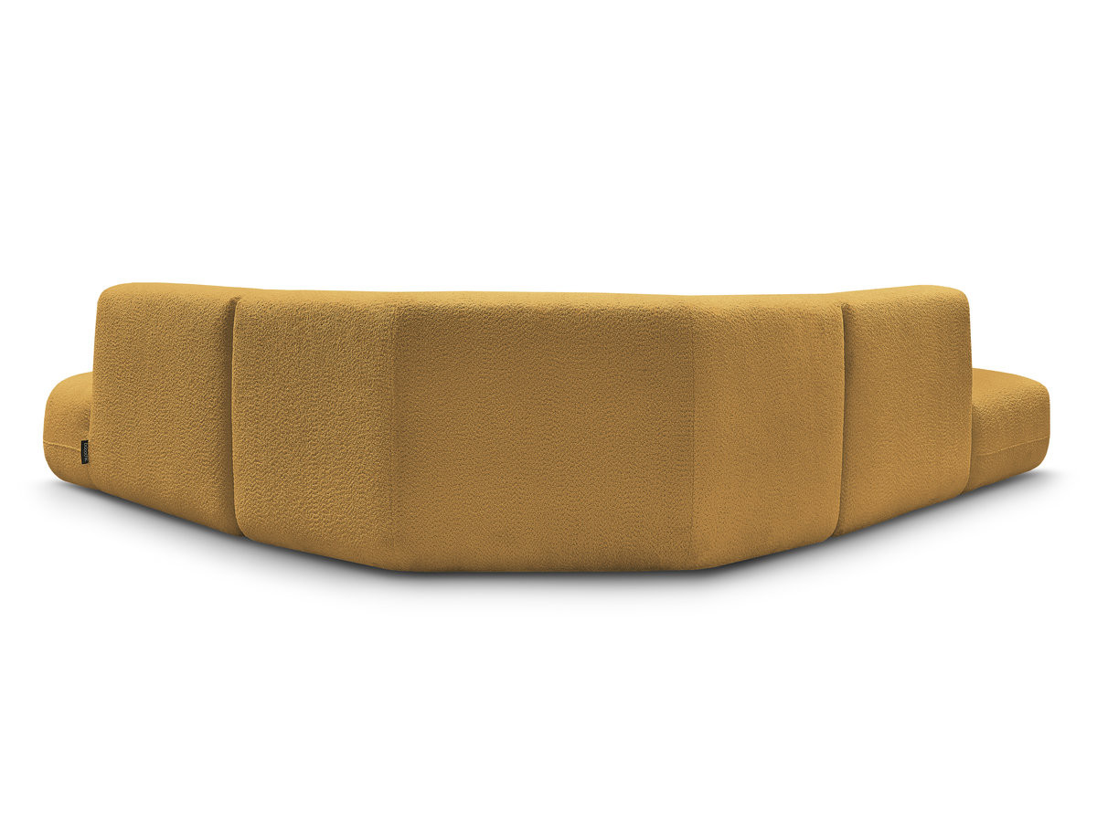 Bobochic Anda Ecksofa 279 × 264 cm Chenille Gelb Ecke rechts