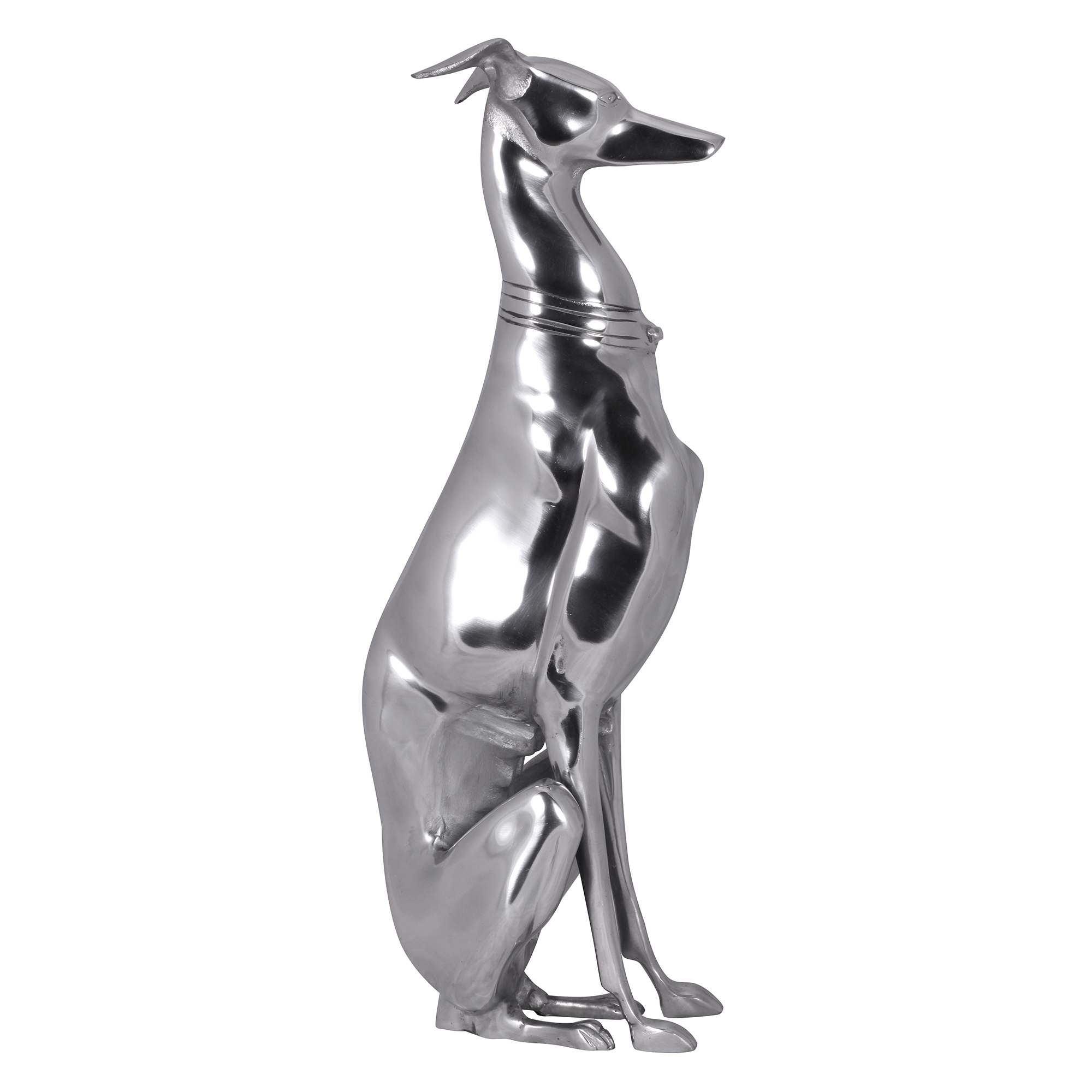 Skulptur Floro Aluminium Silber 18 × 25 × 70 cm