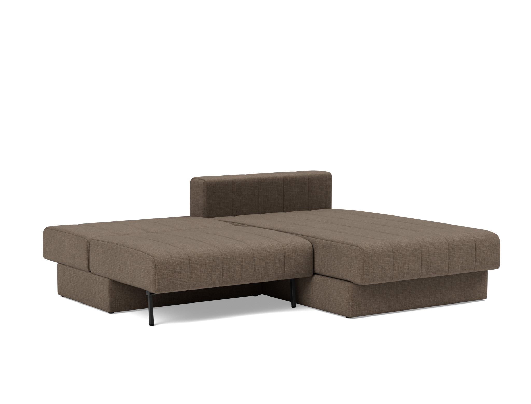 Schlafsofa Akello mit Chaiselongue Chenille Esina 411-Cedar-Brown