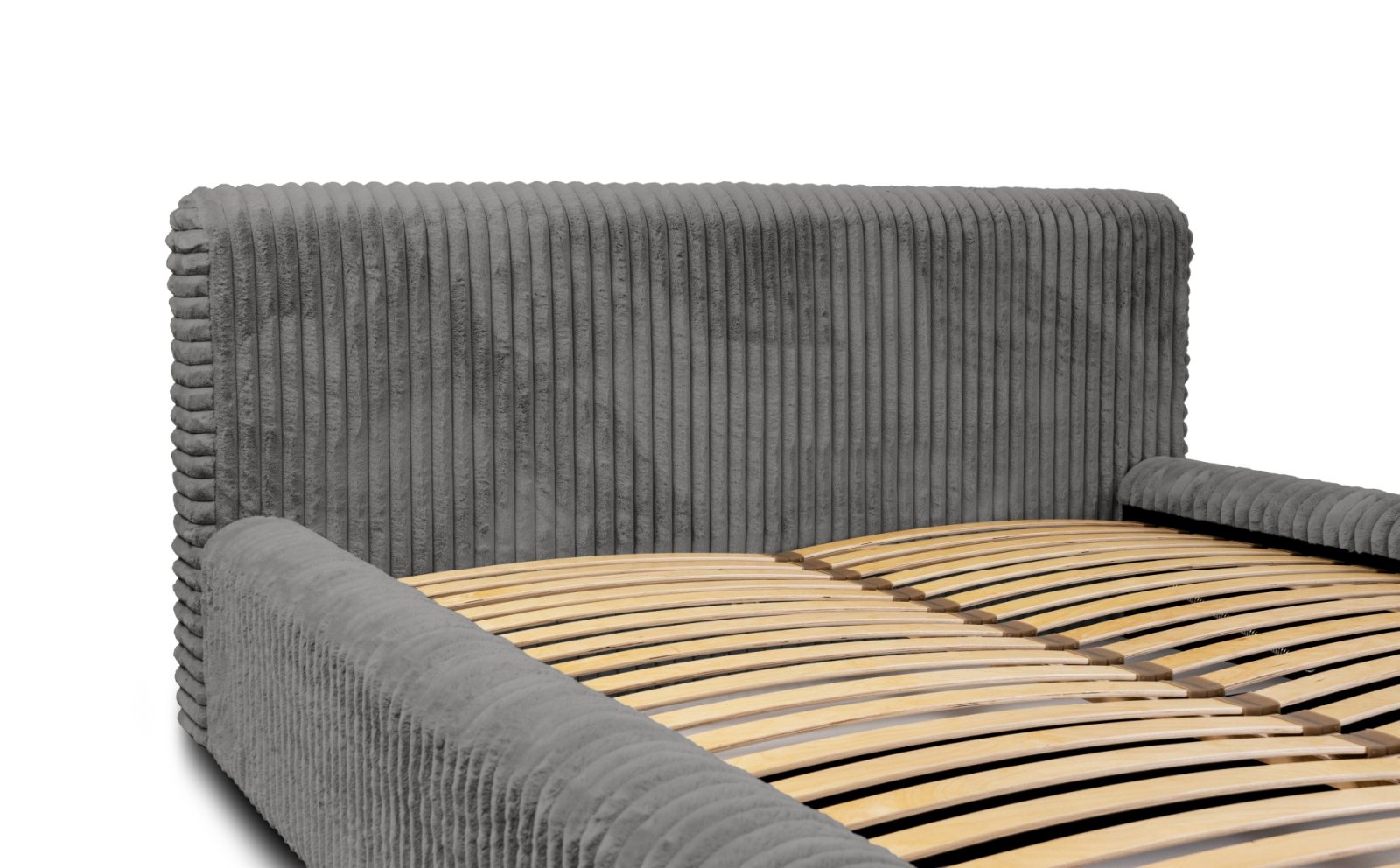 Polsterbett Miloa Softcord mit Fellstruktur 180x200 mit Holzrahmen Vito 16
