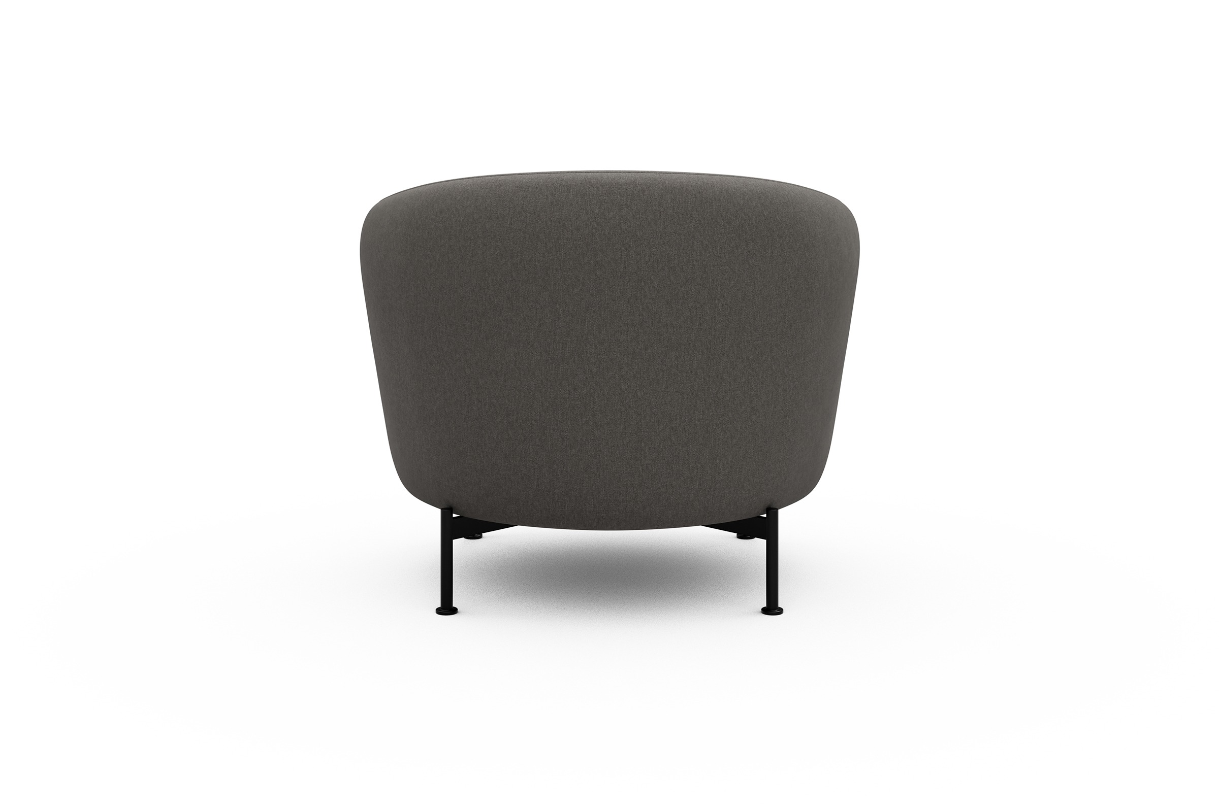 Sessel Ronda X-Metallgestell Schwarz Satya-Taupe