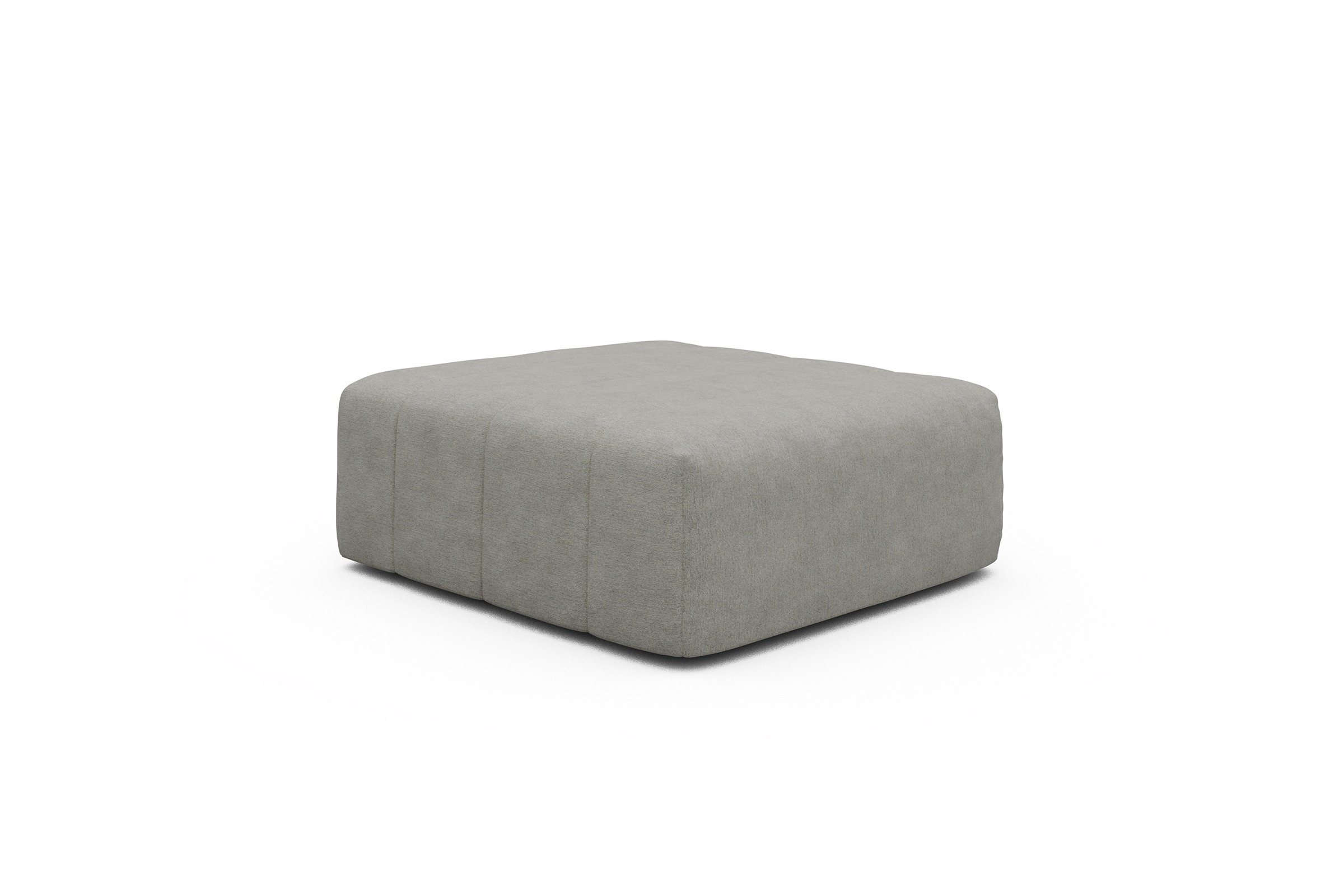 Sitzhocker Hugo Ottomane Carreno-Moon-Stone-White