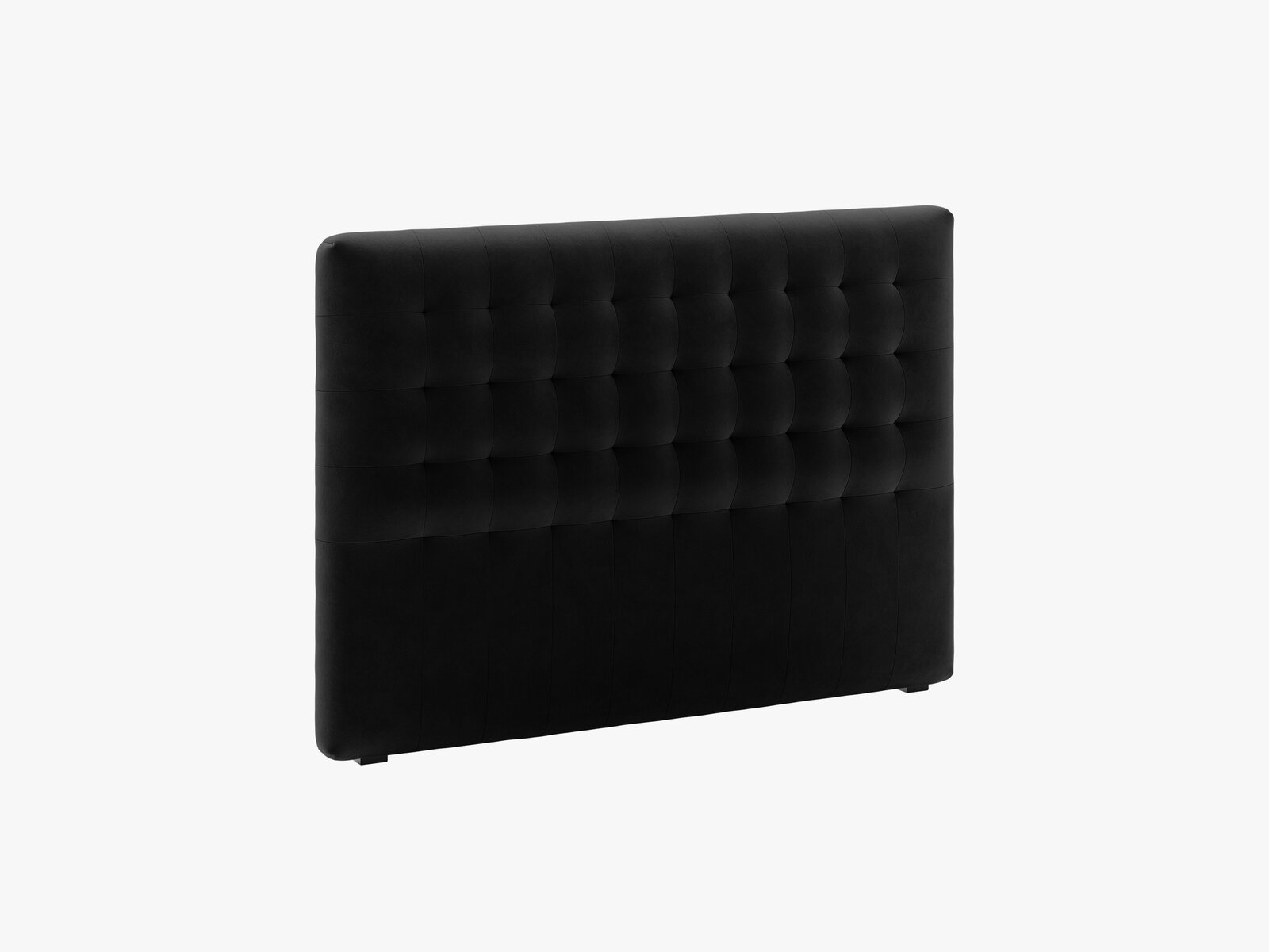 Micadoni Nova Samtiger Kopfteil 120 cm (H 95 cm) Samt Paris Schwarz 140x95