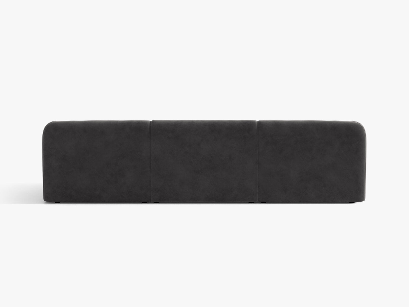 Micadoni Sofa Miley 3-Sitzer Samt Bluvel Grau