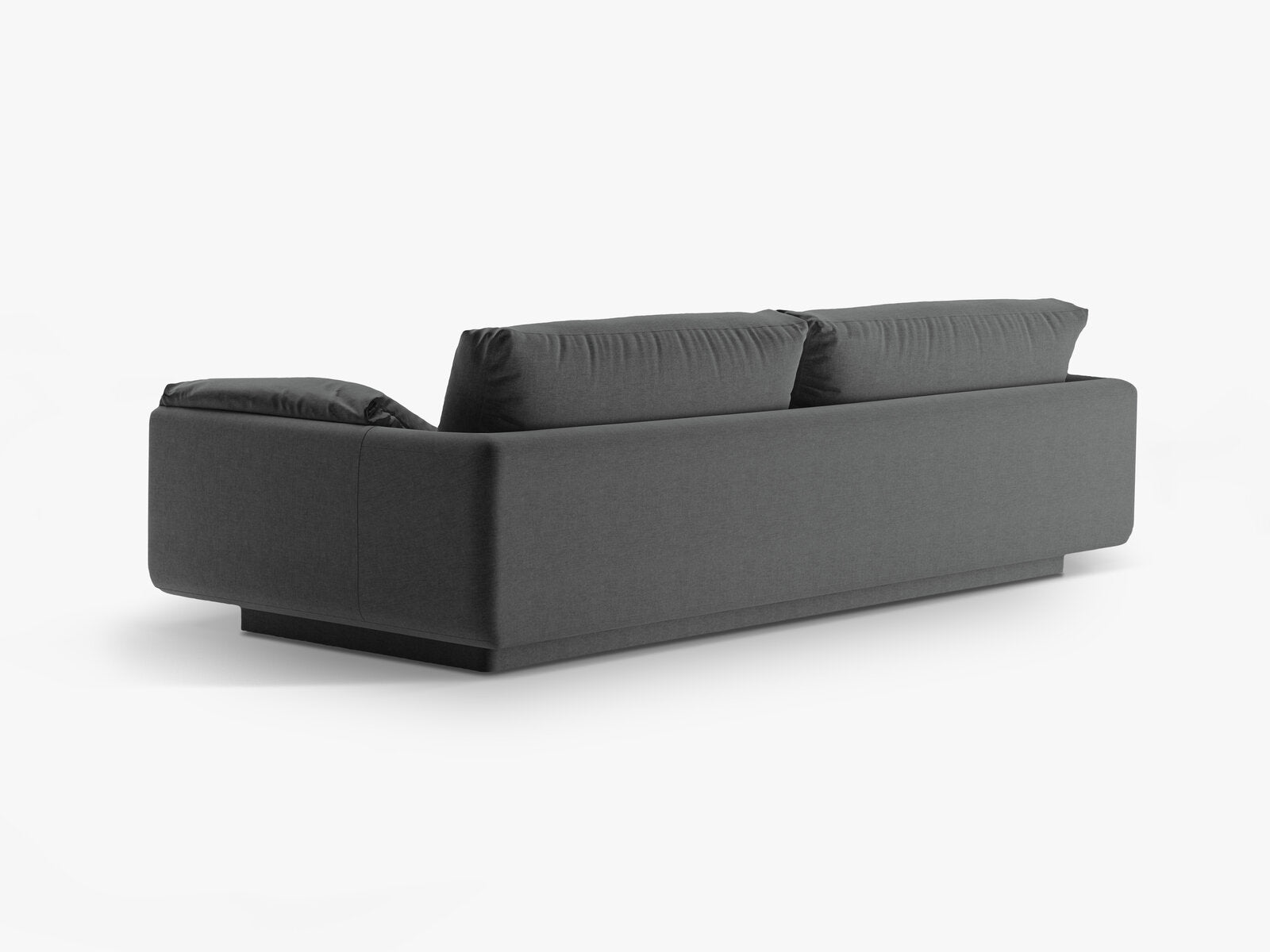 Micadoni Sofa Torino 3-Sitzer Strukturierter Stoff Dunkelgrau