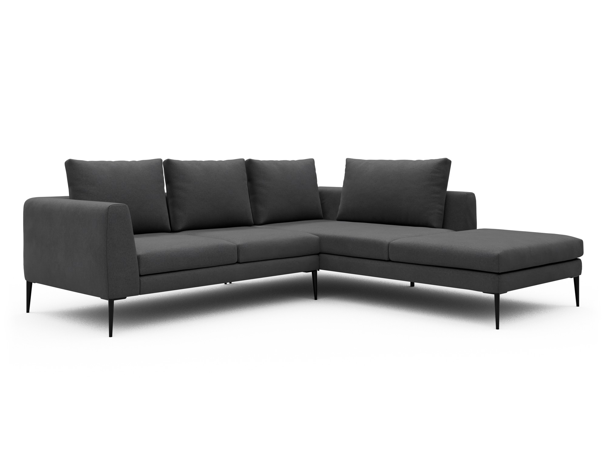Skandi Home Ecksofa Paul Relax-Ecke rechts mit 2-Sitzer Satya-Zinc moebelfaktor