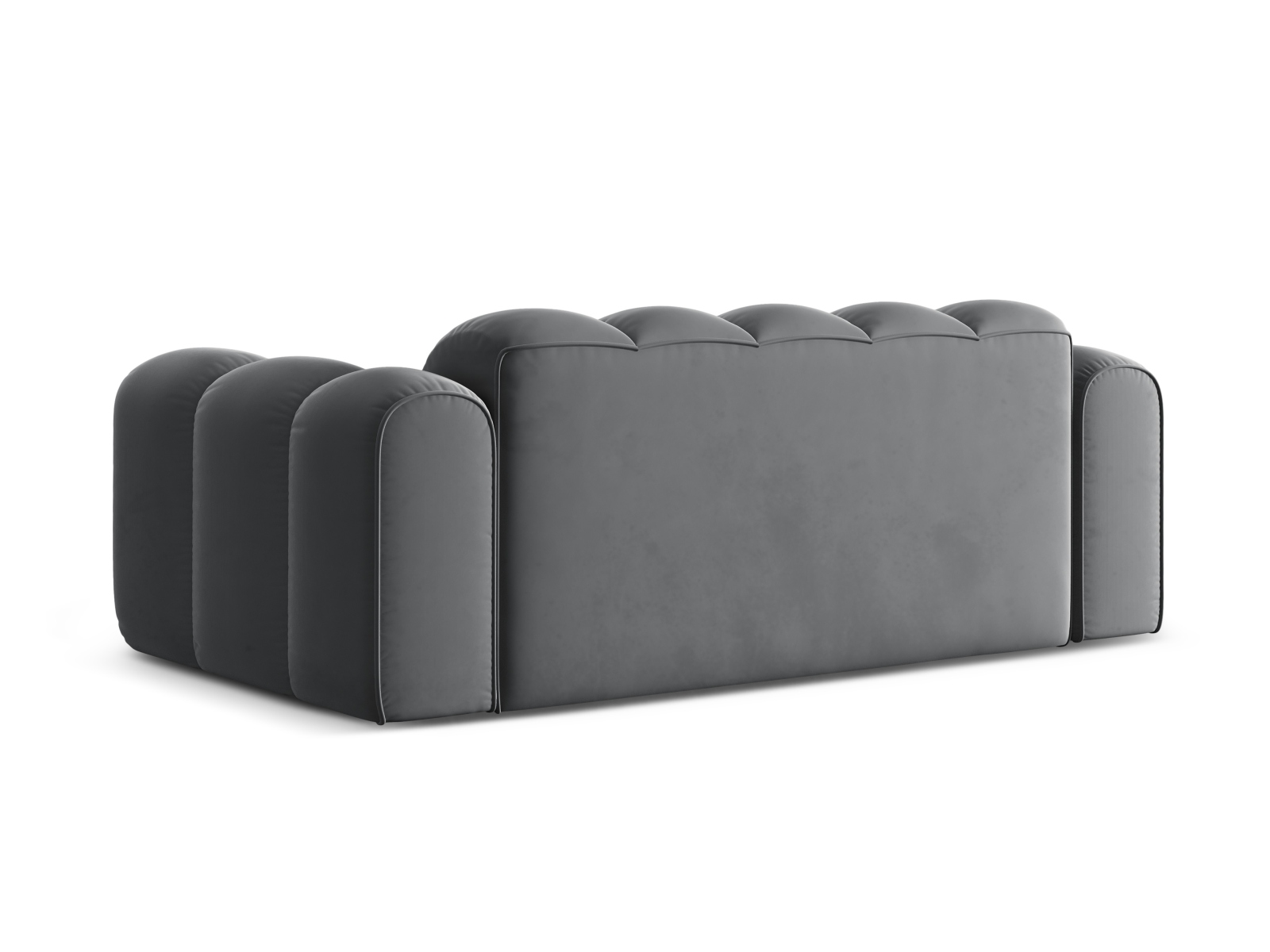 Cosmopolitan Design Sofa Treno 3-Sitzer Samt Bluvel Grau
