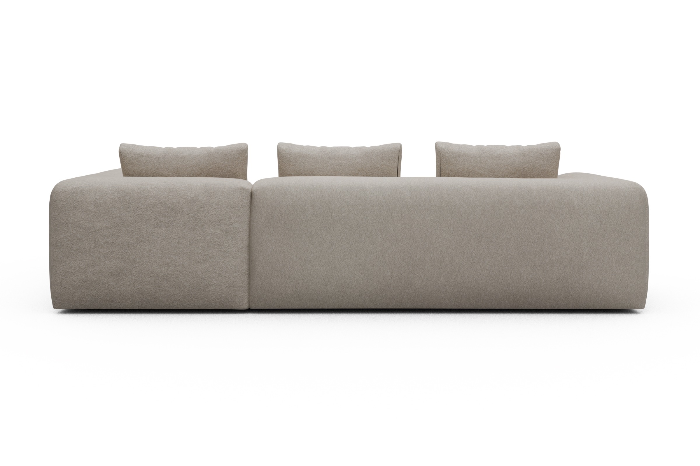Ecksofa Fred 2x 2,5-Sitzer rechts offen Aivi-Lace-Beige