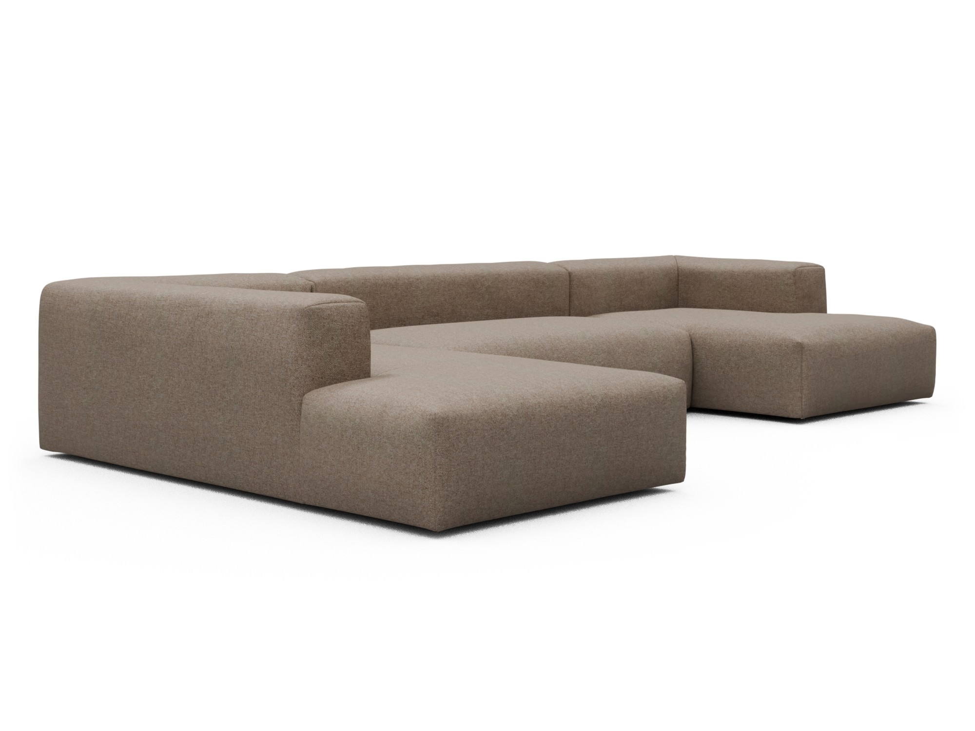 Skandi Home Wohnlandschaft Fred Relax-Ecke links mit 2-Sitzer und Chaiselongue rechts Sama-Antelope moebelfaktor