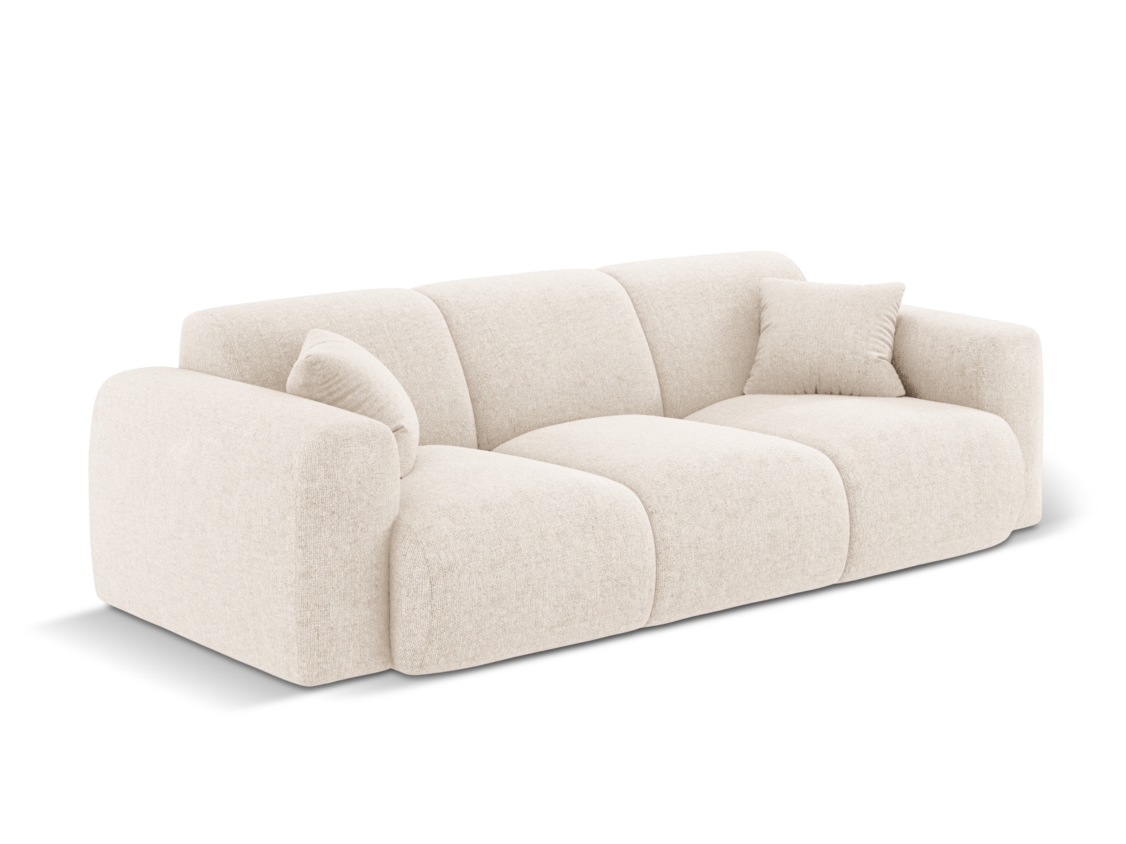 Cosmopolitan Design Sofa Nolio 3-Sitzer Chenille Haga Helles Beige