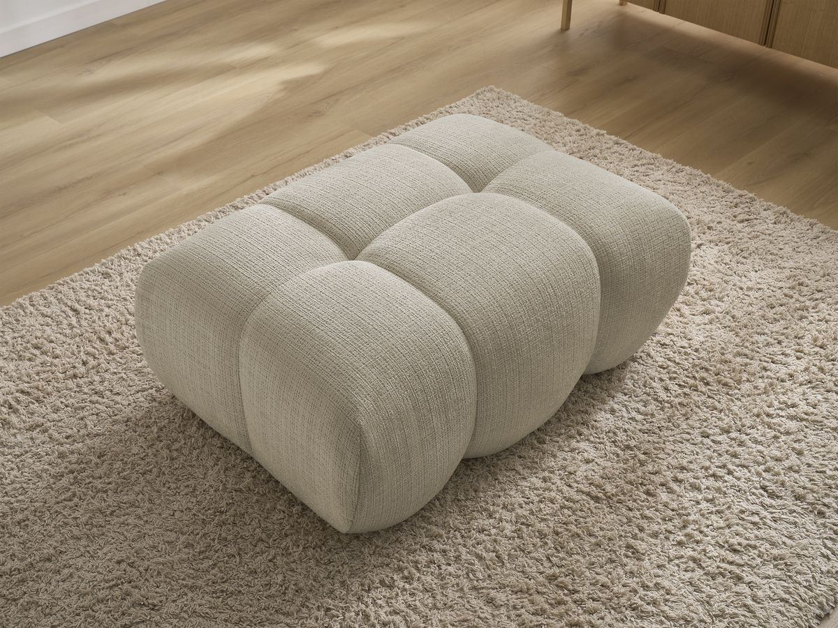 Bobochic Ivane Pouf Strukturstoff Beige