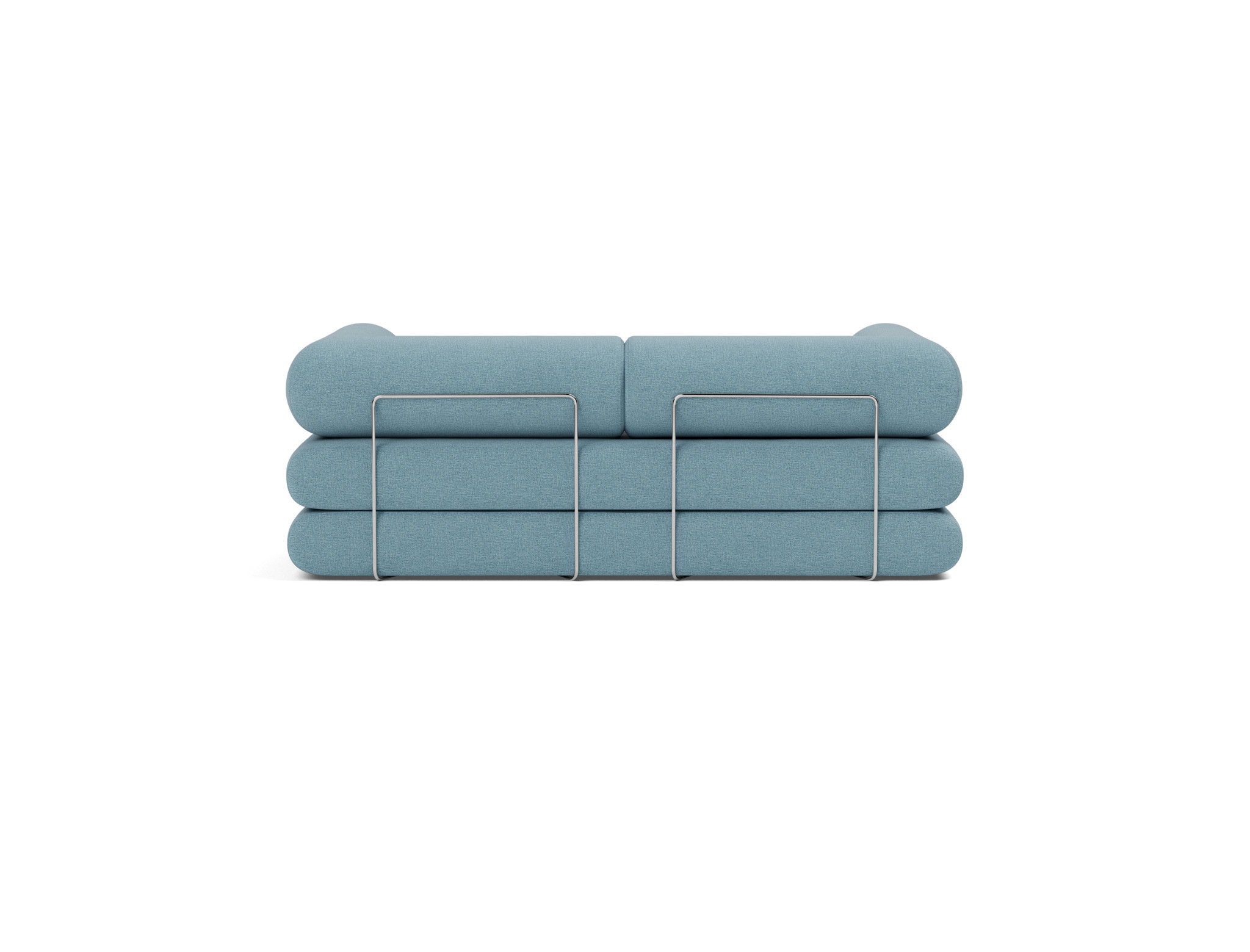 Tagesbett Circlus mit L-förmigen Armlehnen Flachgewebe Mixed Dance 525-Light-Blue