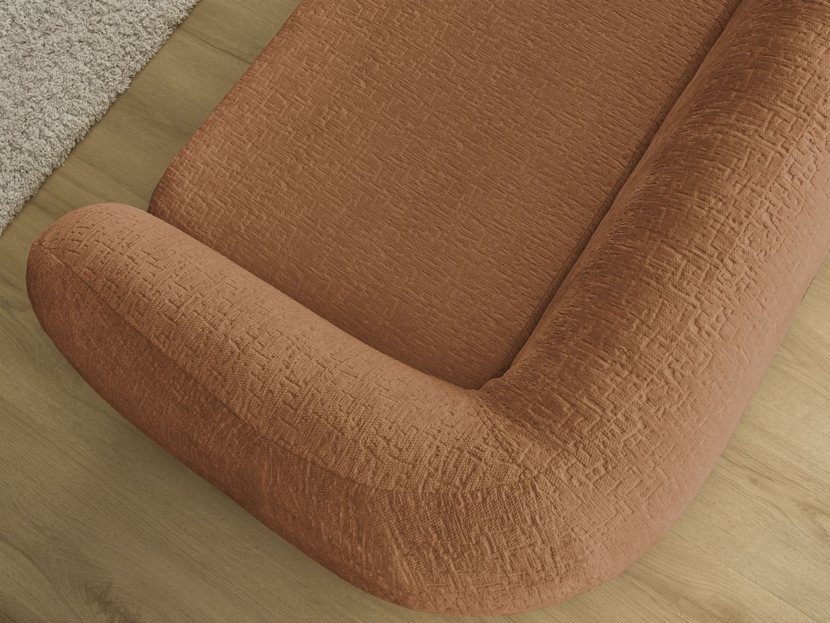 Bobochic Neyo Schlafsofa 3-Sitzer Strukturstoff Orange