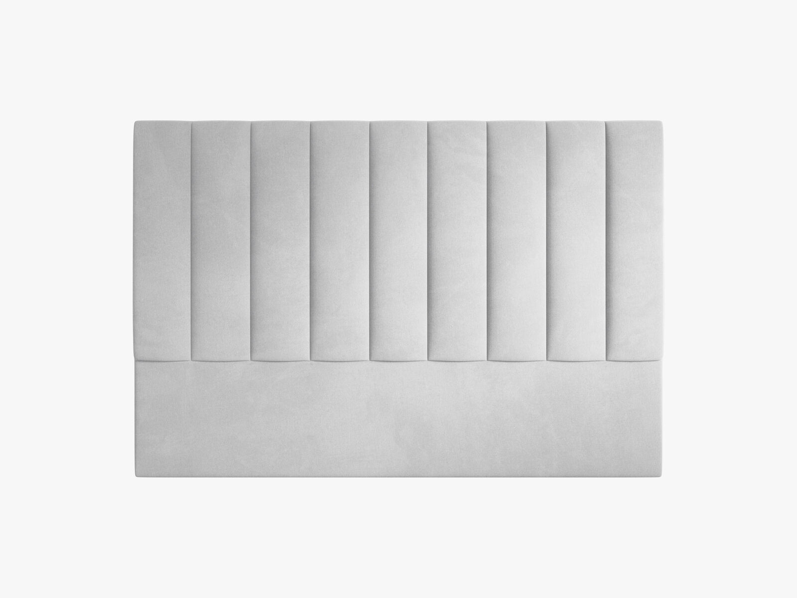 Micadoni Marl Polster-Kopfteil Samt Magic Velvet Hellgrau 180x120