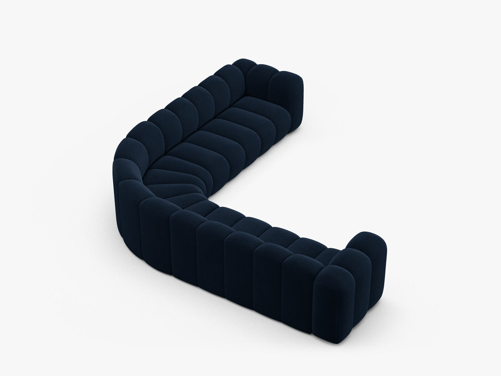 Micadoni symmetrisches Ecksofa Lupine 5-Sitzer  Samt Salvador Königsblau