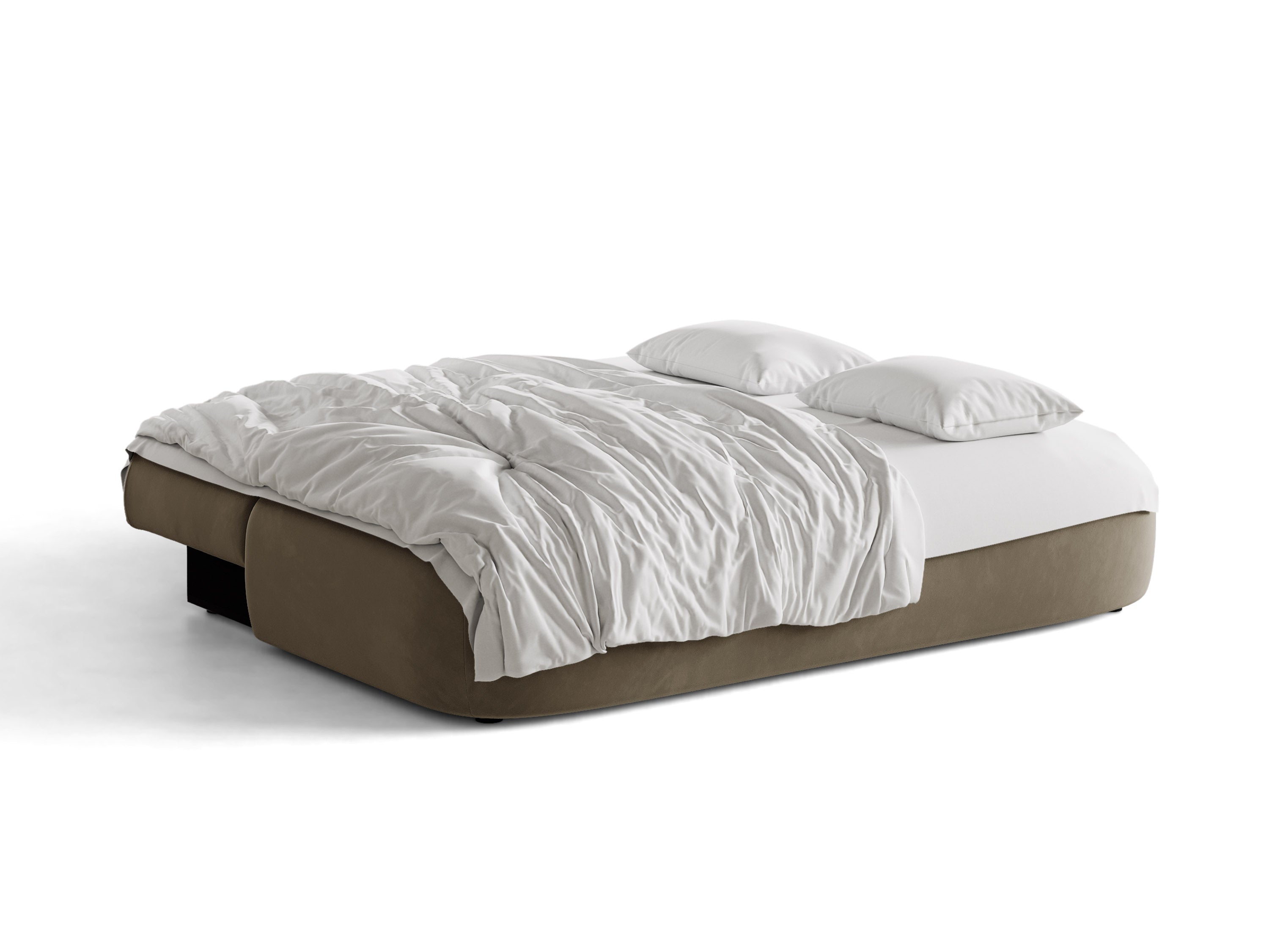 Micadoni Hena Sofa Mit Bettfunktion Und Stauraum Samt Salvador Graubraun