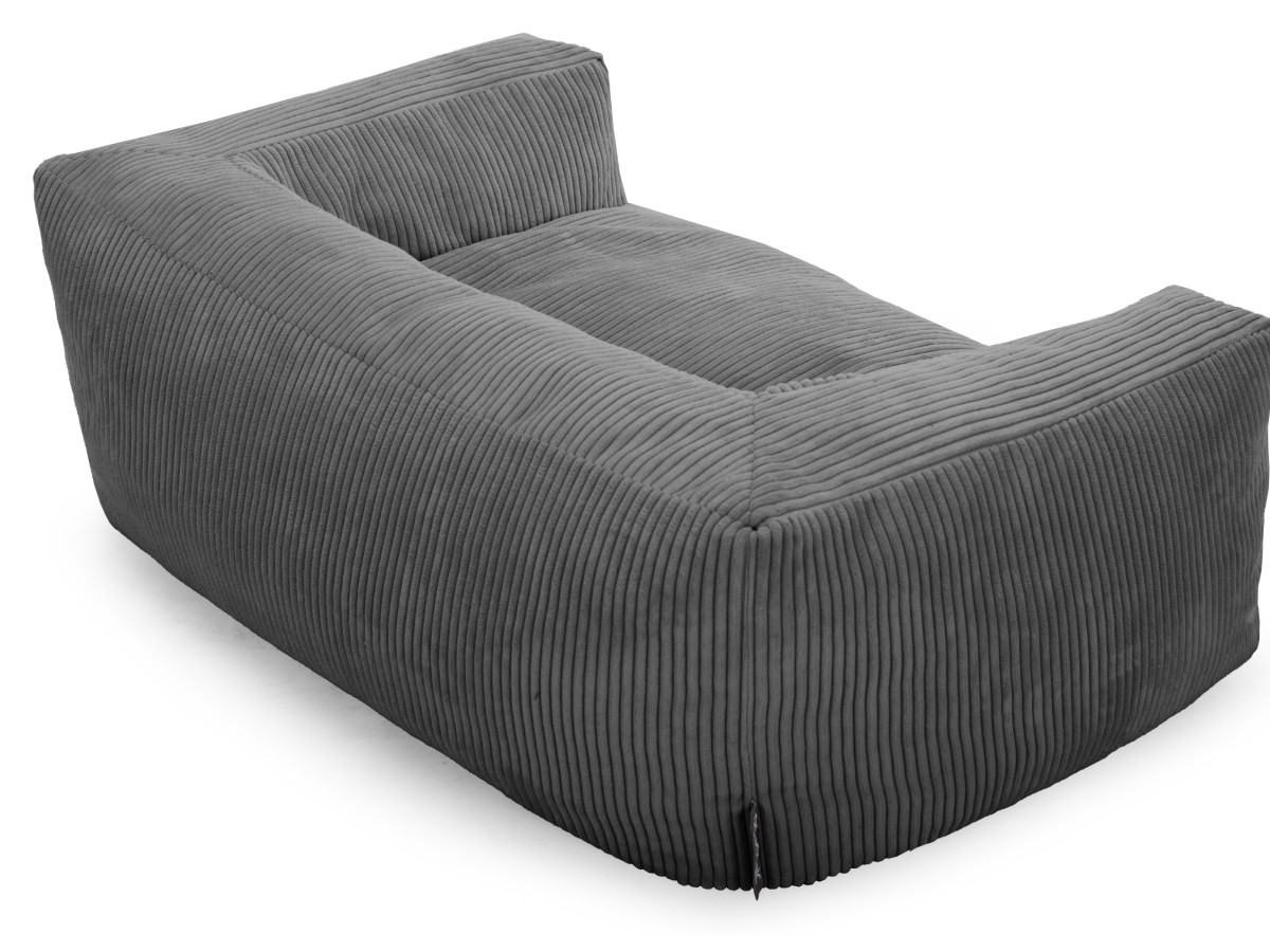 Bobochic Salto Hundekorb Cordsamt Dunkelgrau, Größe M (80 cm)