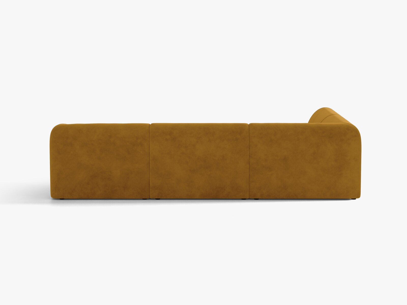 Micadoni Ecksofa Miley 6-Sitzer Links Samt Bluvel Gelb
