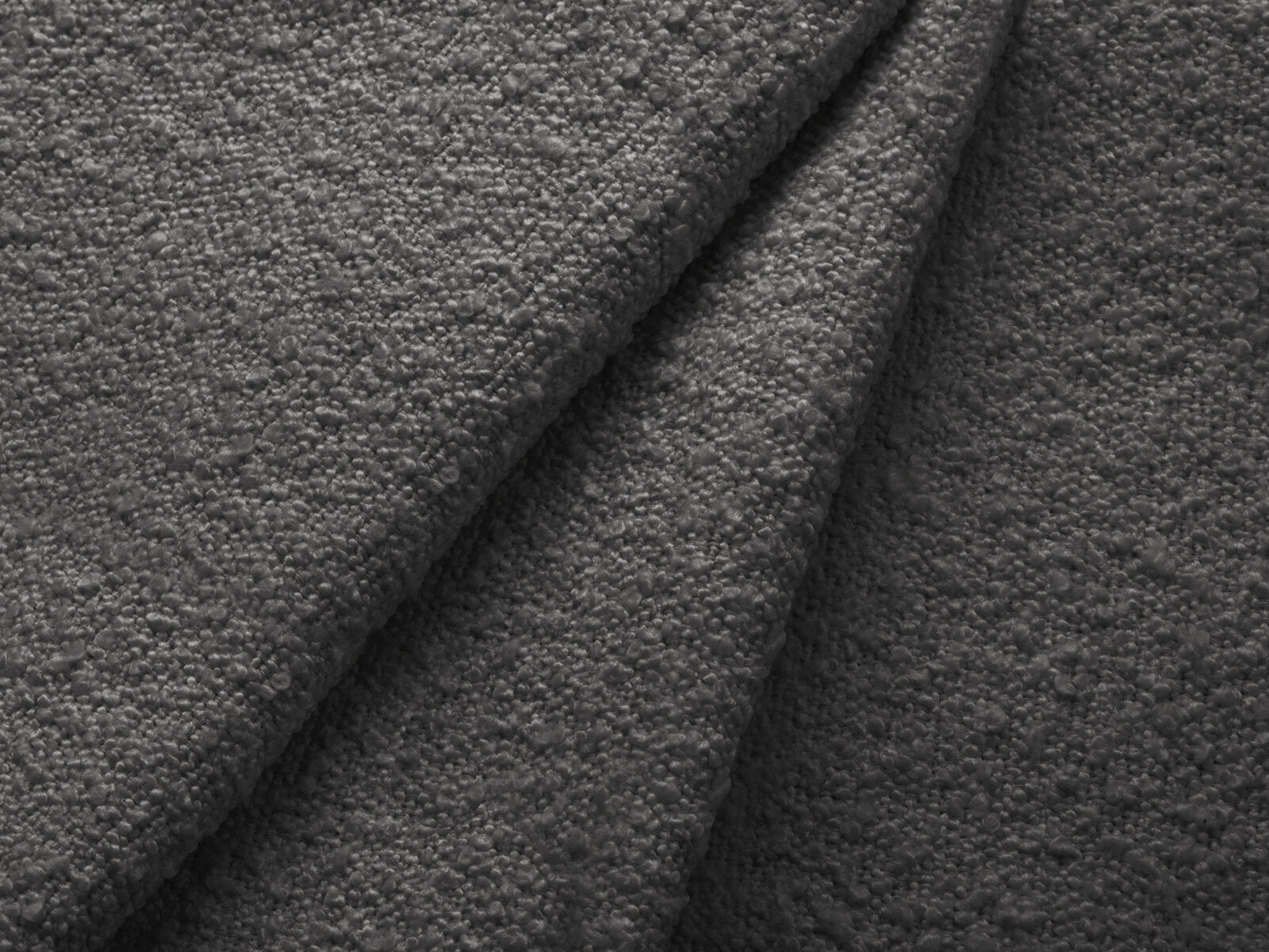 Micadoni Ecksofa Kate 3-Sitzer Links Boucle Dunkelgrau