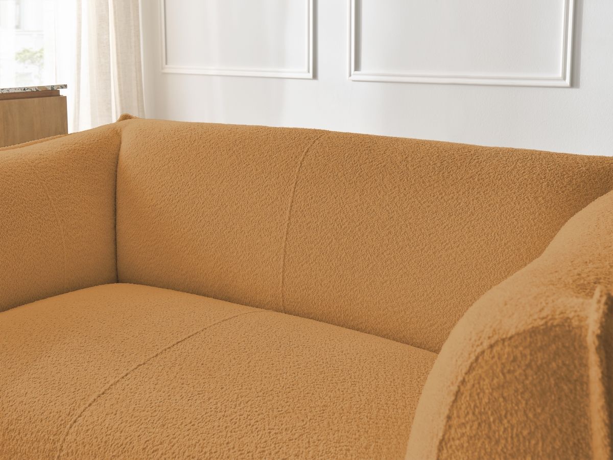 Bobochic Giorgia Sofa 2-Sitzer Bouclé-Stoff Gelb
