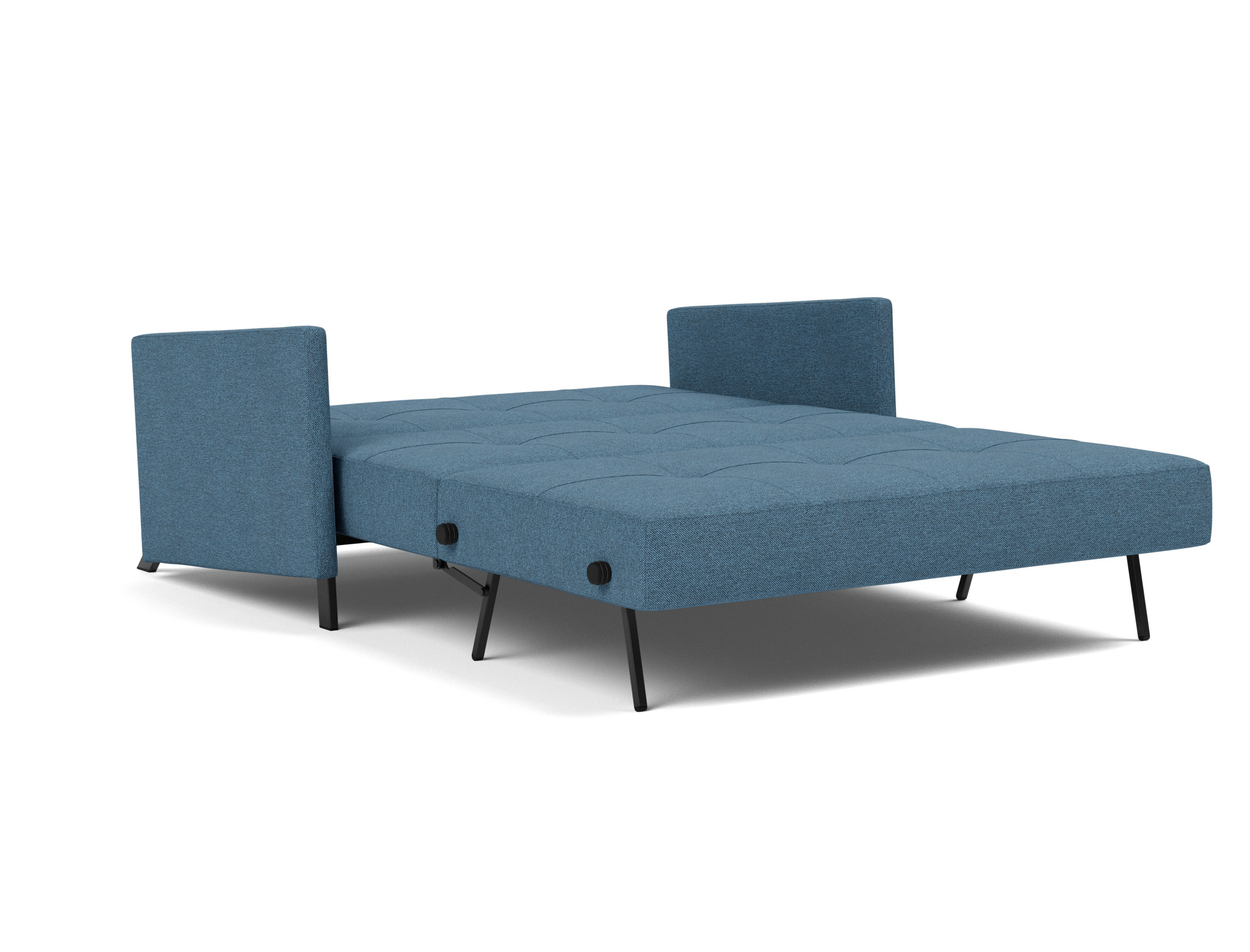 Schlafsofa Cubed mit Armlehnen 140 Strukturierter Stoff Weda 302-Weda-Blue