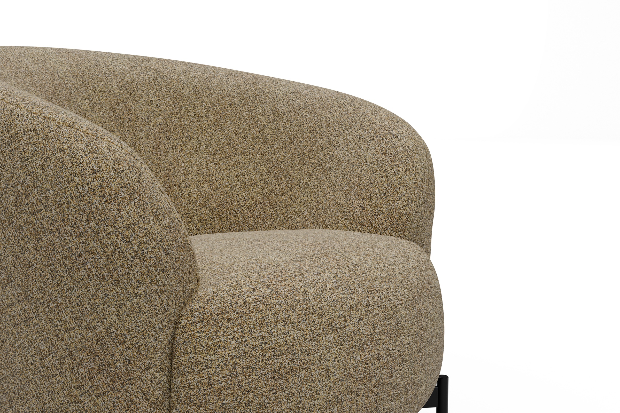 Sessel Ronda X-Metallgestell Schwarz Carreno-Silician-Yellow