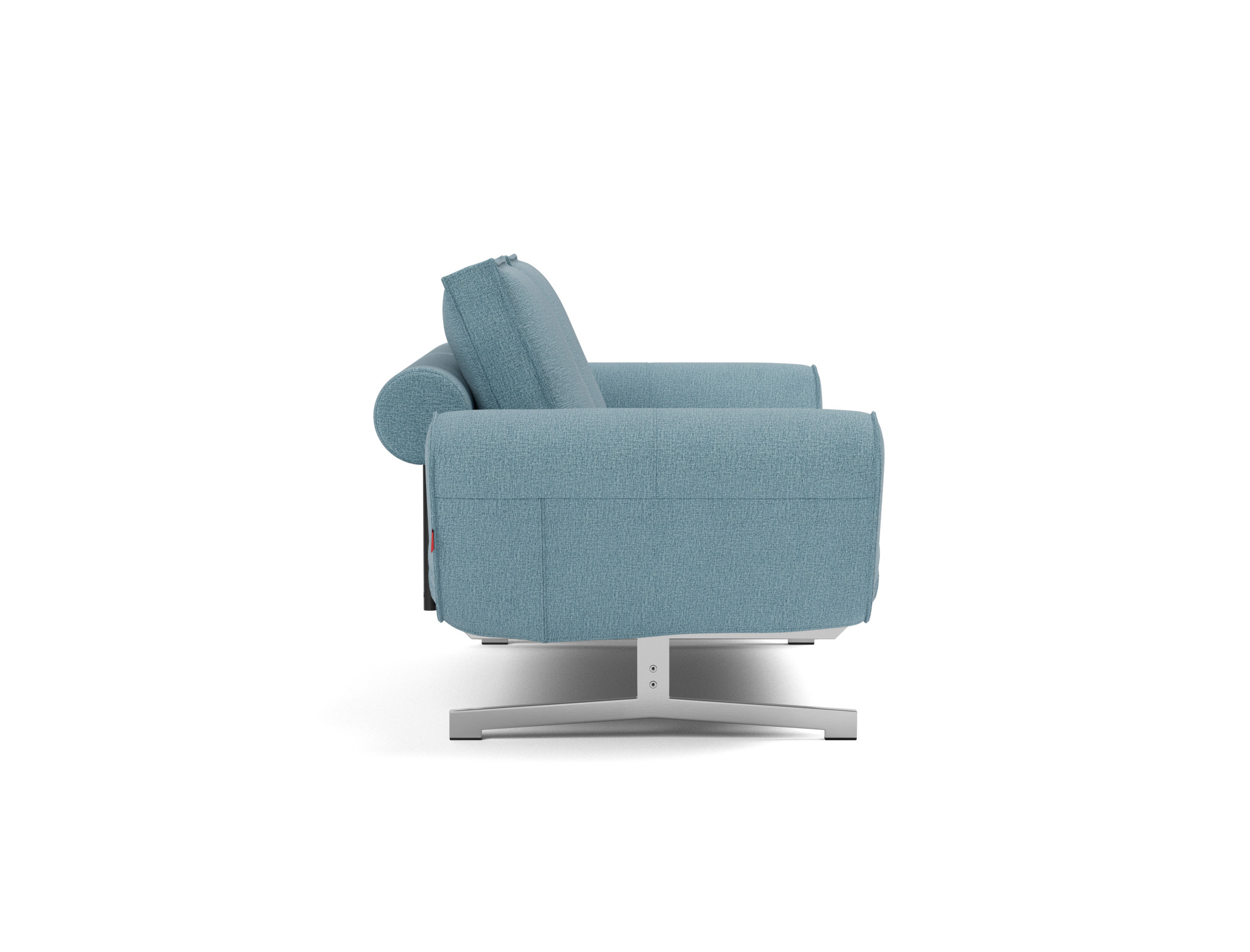 Tagesbett Ghia Flachgewebe Mixed Dance 525-Light-Blue Beine Chrom