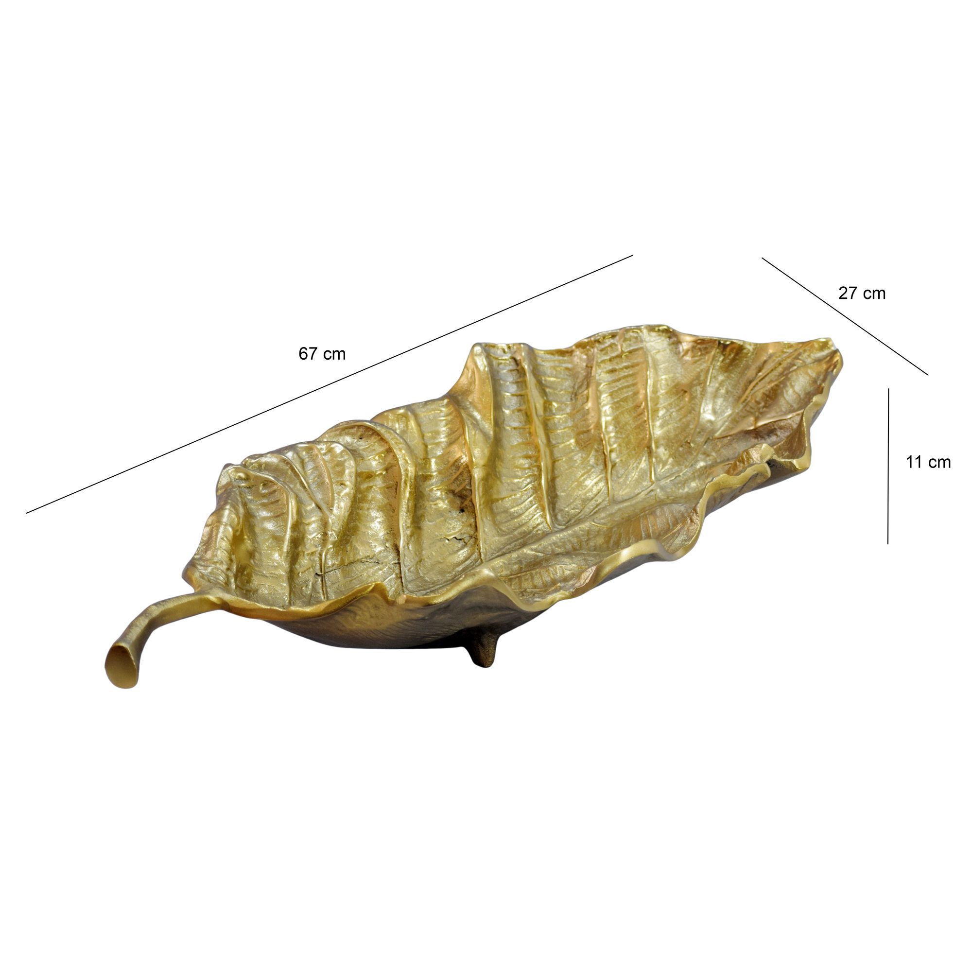 Dekoschale Tafjord Aluminium Gold 67 × 27 × 11 cm