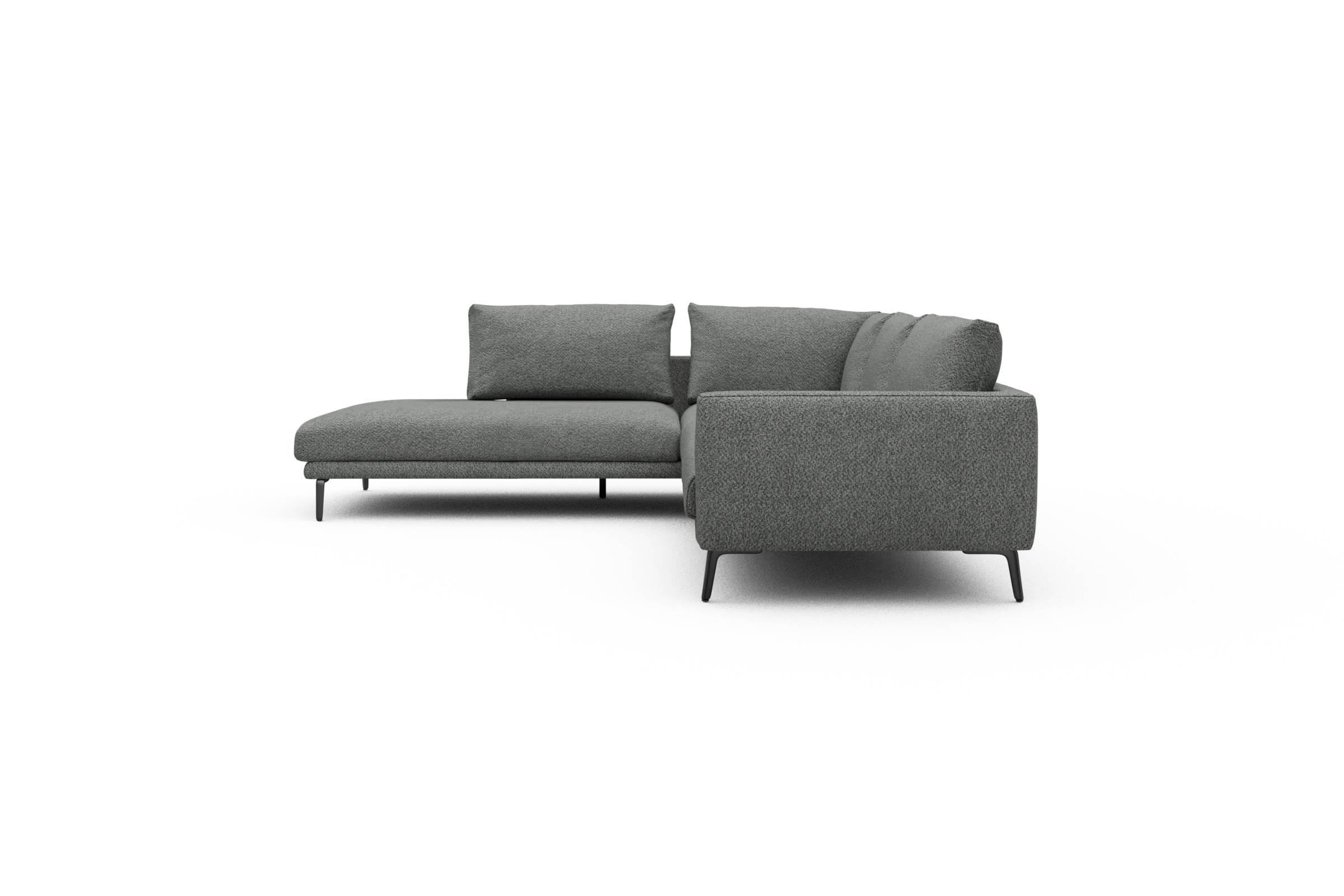 Ecksofa Karl Relax-Ecke links mit 2,5-Sitzer Vanora-Warm-Grey