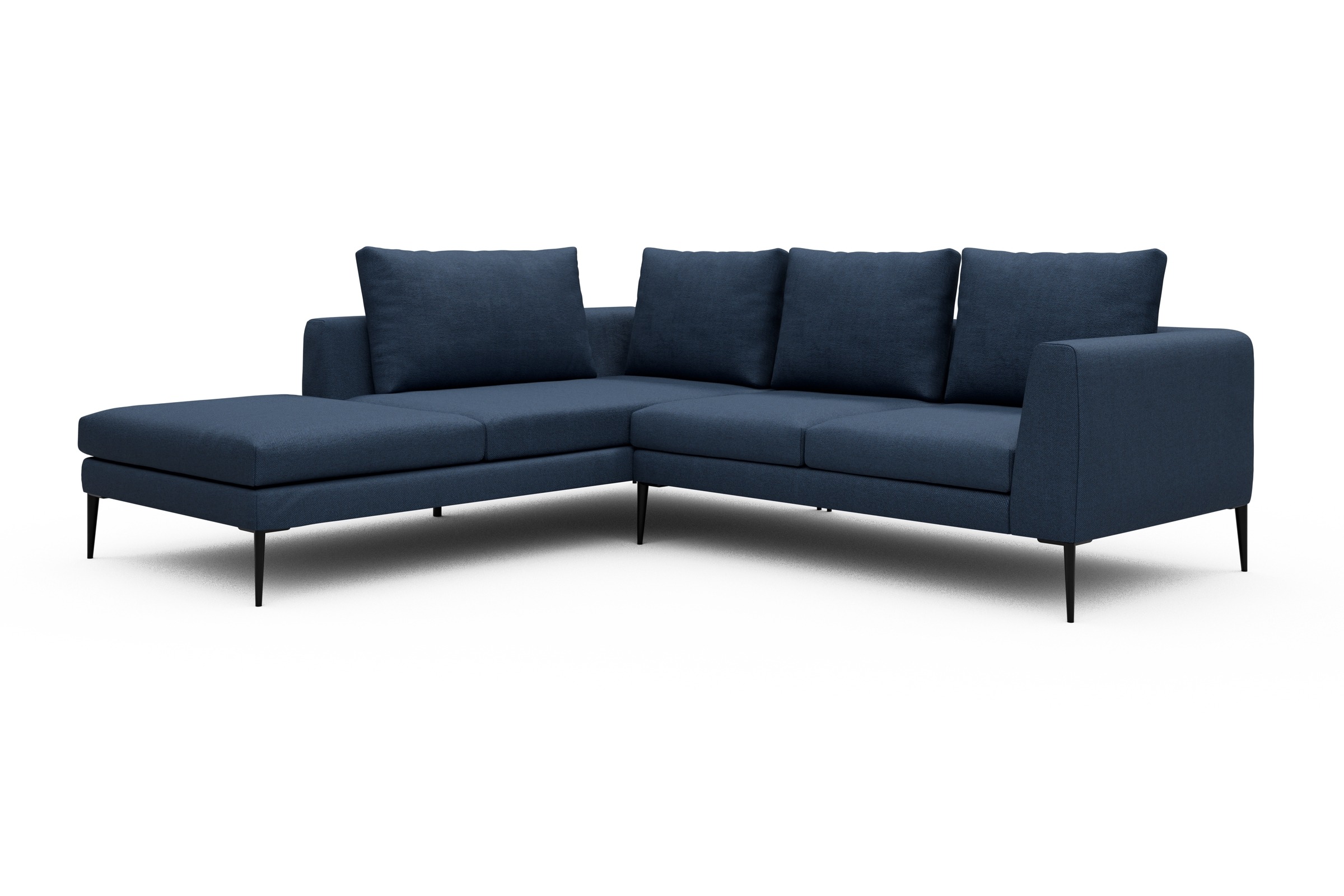 Ecksofa Paul Relax-Ecke links mit 2-Sitzer Weda-Blue