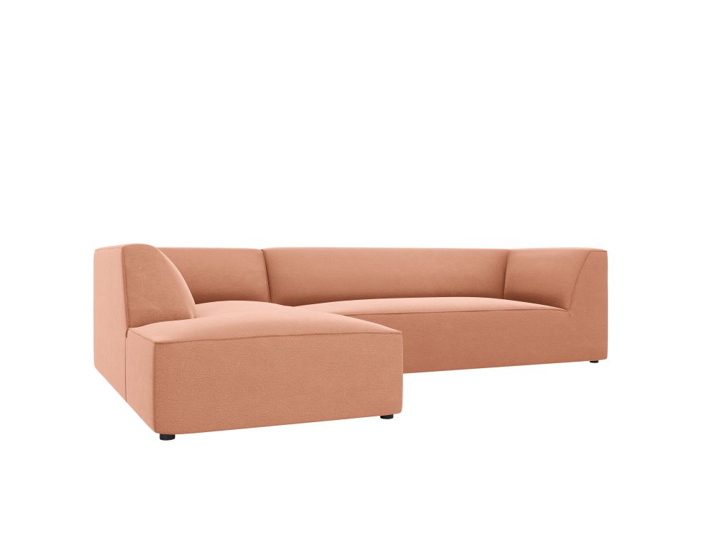 Cosmopolitan Design Ecksofa Siena 4-Sitzer Samt Salvador Rosa Links