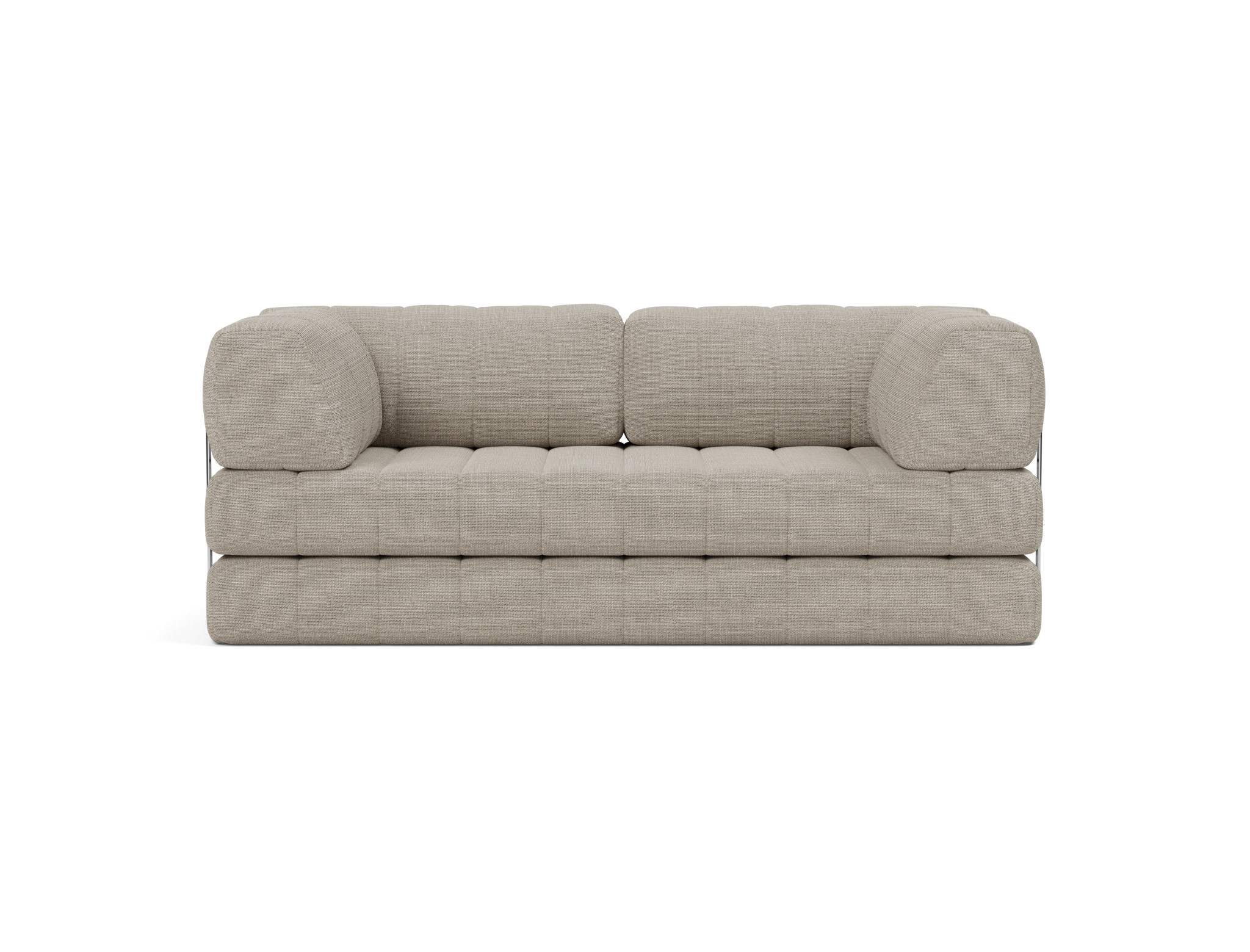 Schlafsofa CozyPad mit Armlehnen Strukturierter Stoff Kenya 579-Gravel