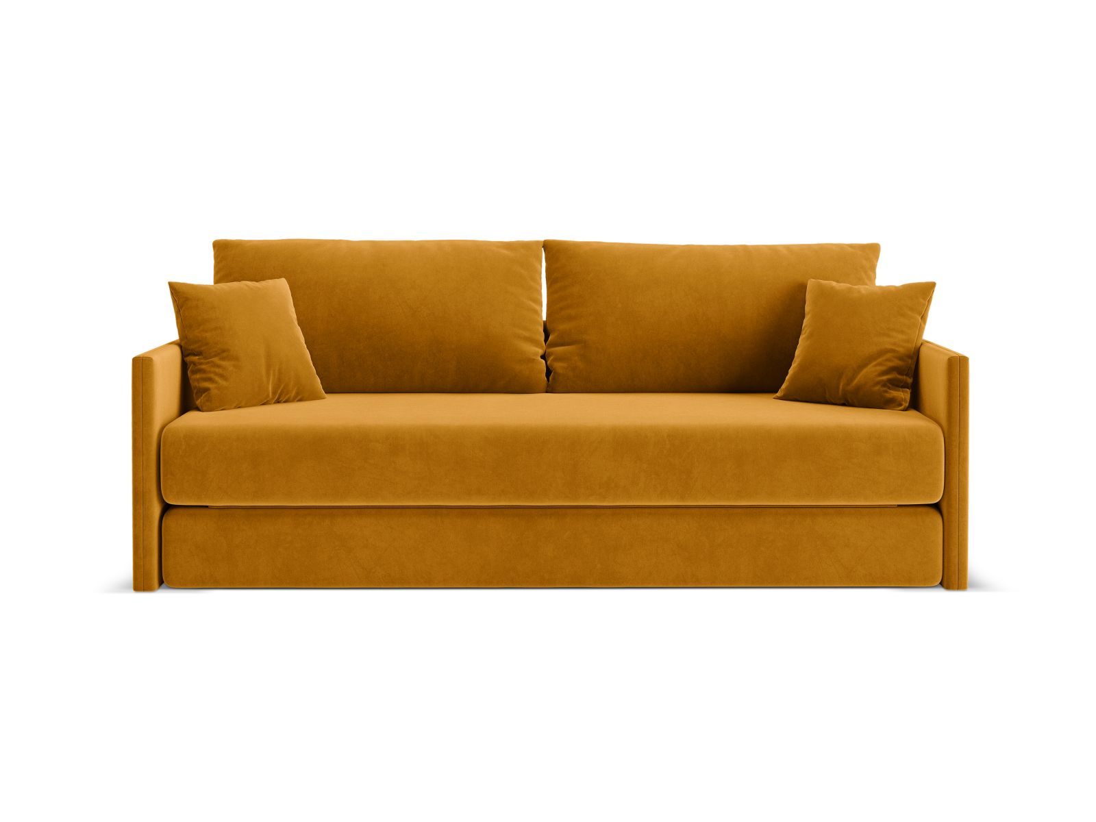 Cosmopolitan Design Schlafsofa Shannon 3-Sitzer Samt Salvador Gelb
