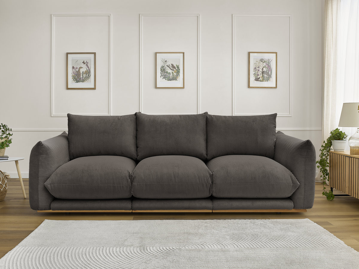 Bobochic Ernest Sofa 3-Sitzer 266 × 106 cm Cordsamt Taupe
