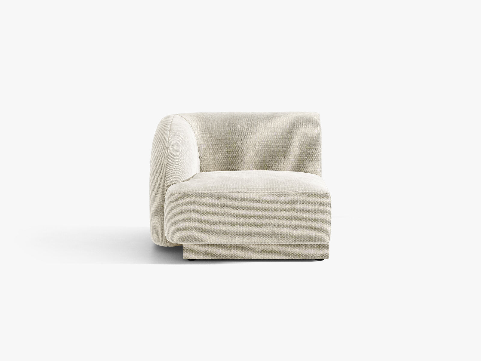 Micadoni Eckmodul Miley 1-Sitzer Chenille Eden Helles Beige Links