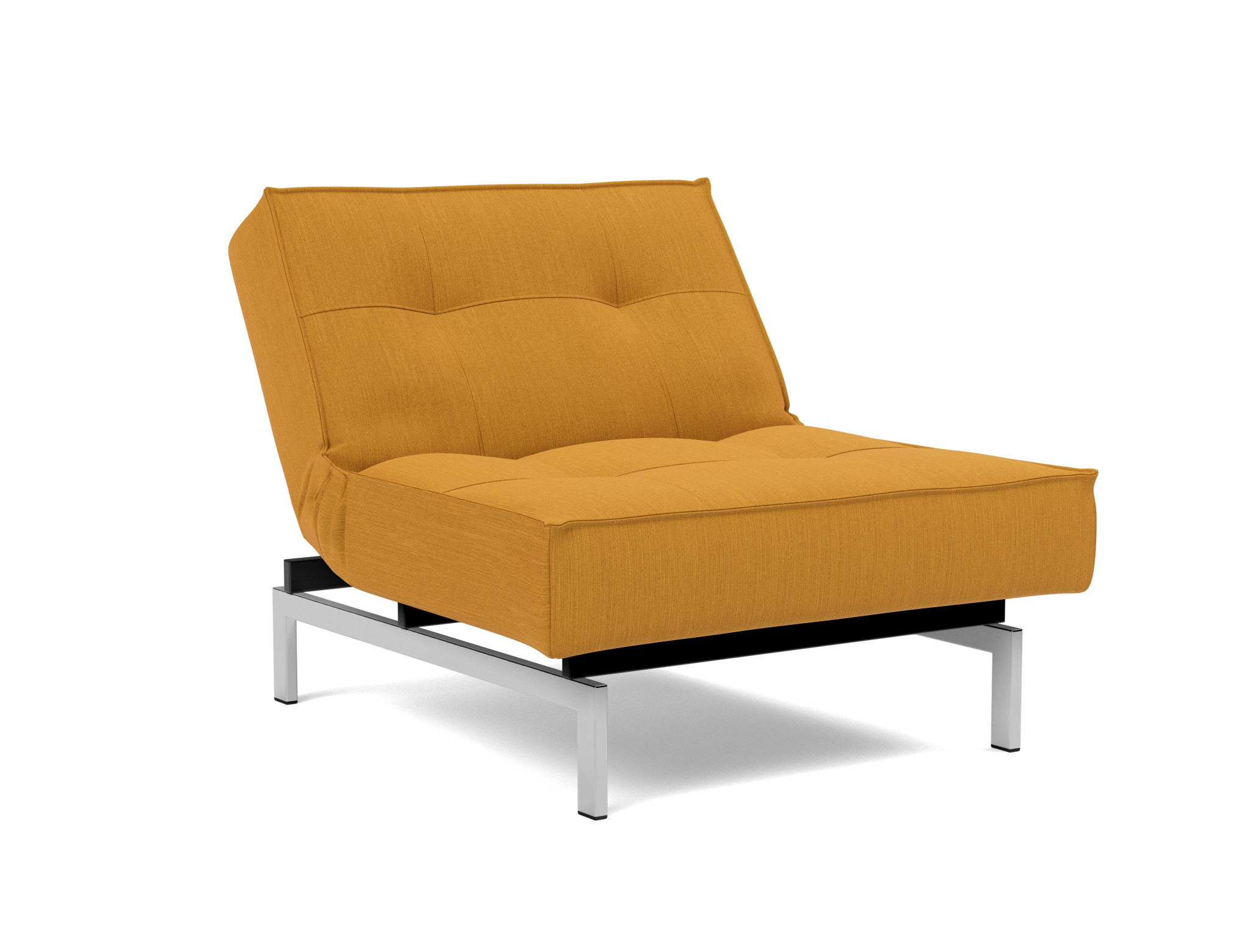 Sessel Splitback Flachgewebe Elegance 507-Burned-Curry Beine Chrom