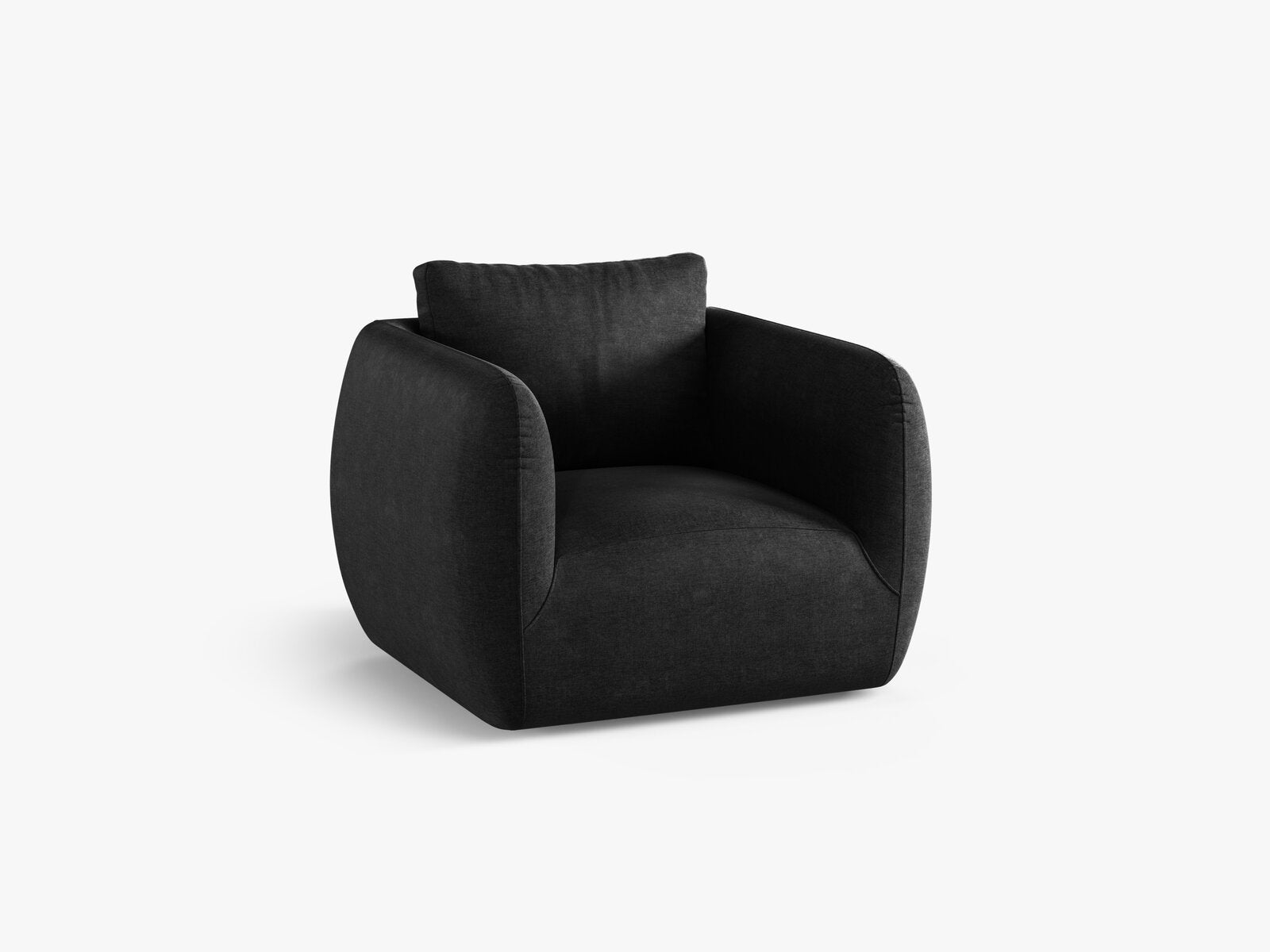 Micadoni Sessel Iga Strukturierter Stoff Wind Schwarz