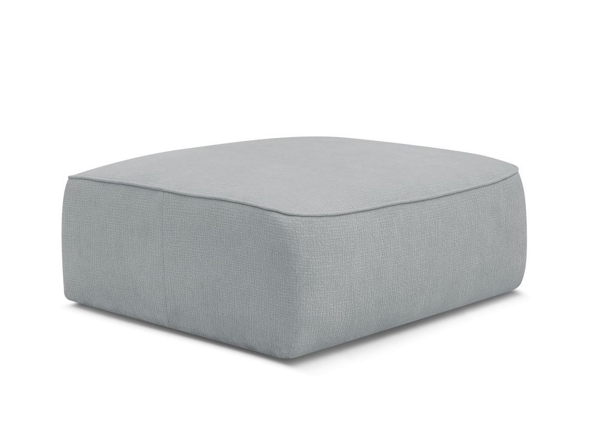 Bobochic Leopold Pouf Strukturstoff Hellgrau