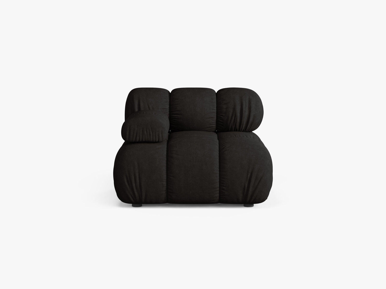 Micadoni Eckmodul Bellis Links Strukturierter Stoff Liberty Schwarz