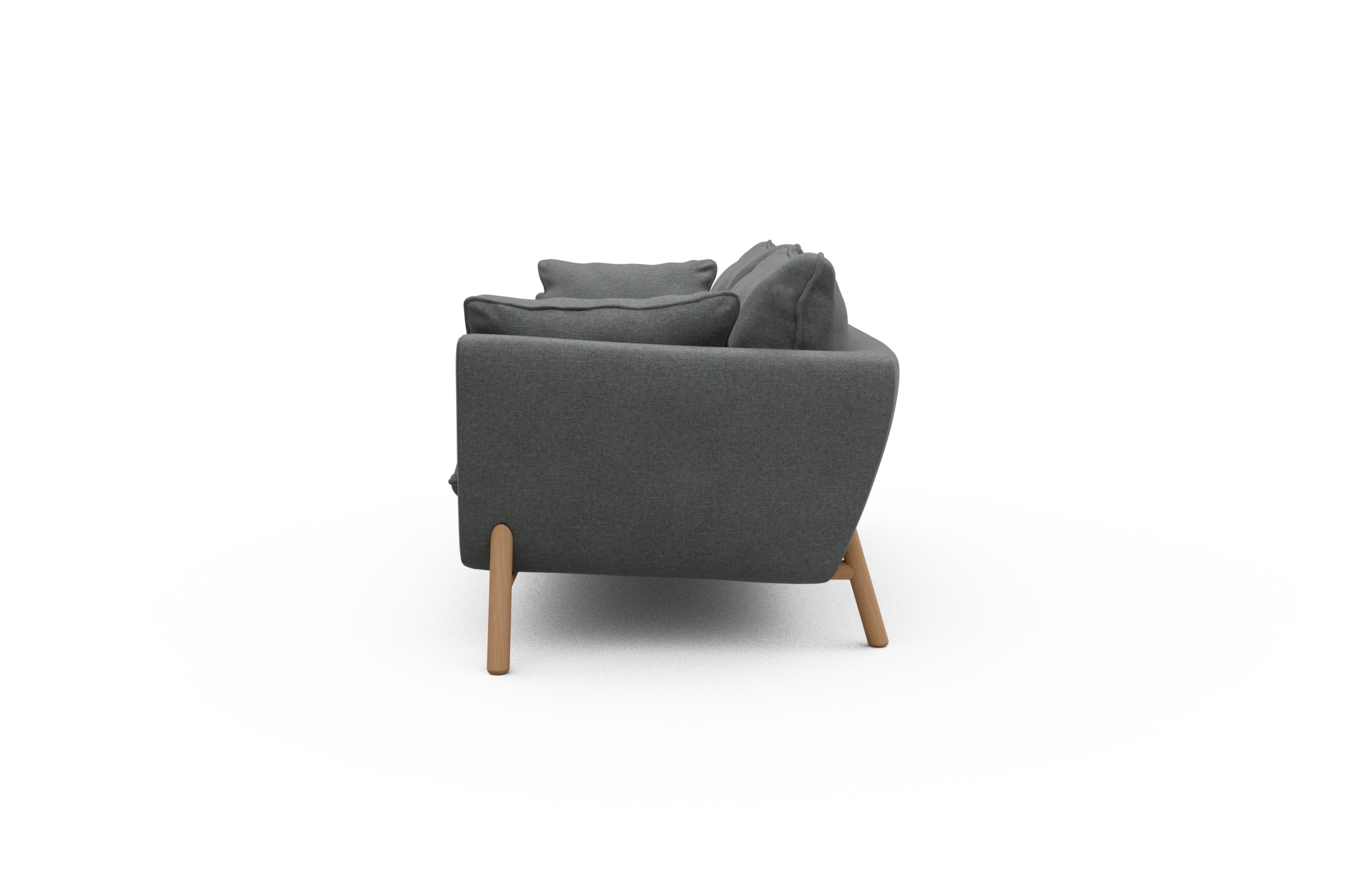 Sofa Emil PREMIUM 2-Sitzer Beinfarbe Eiche Natur Satya-Steel