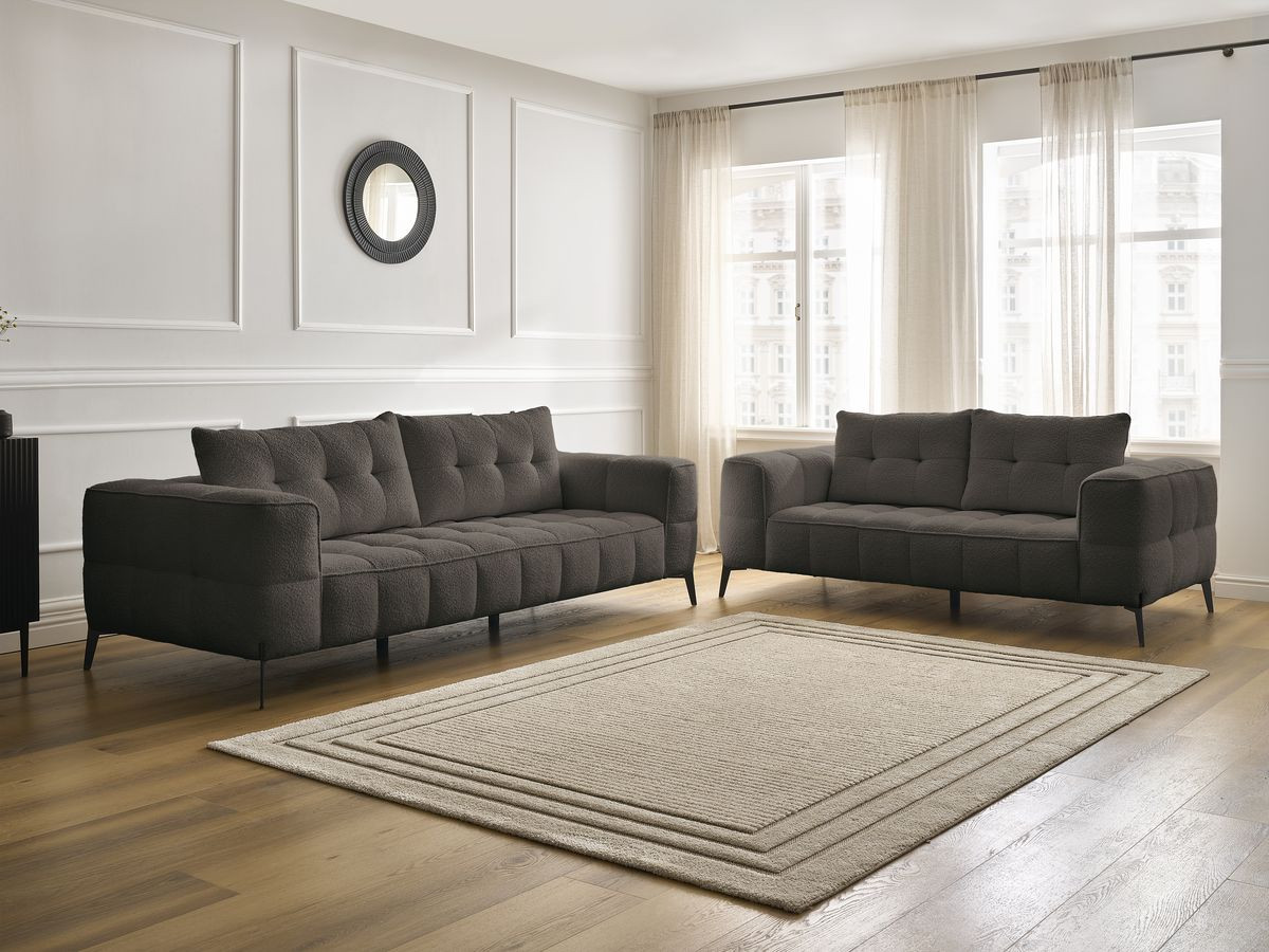 Bobochic Anis Sofa 5-Sitzer Bouclé-Stoff Braun