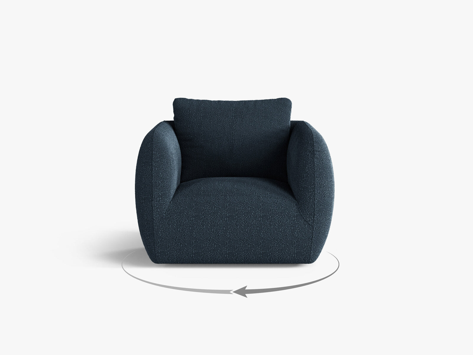 Micadoni Sessel Iga Boucle Baloo Dunkelblau