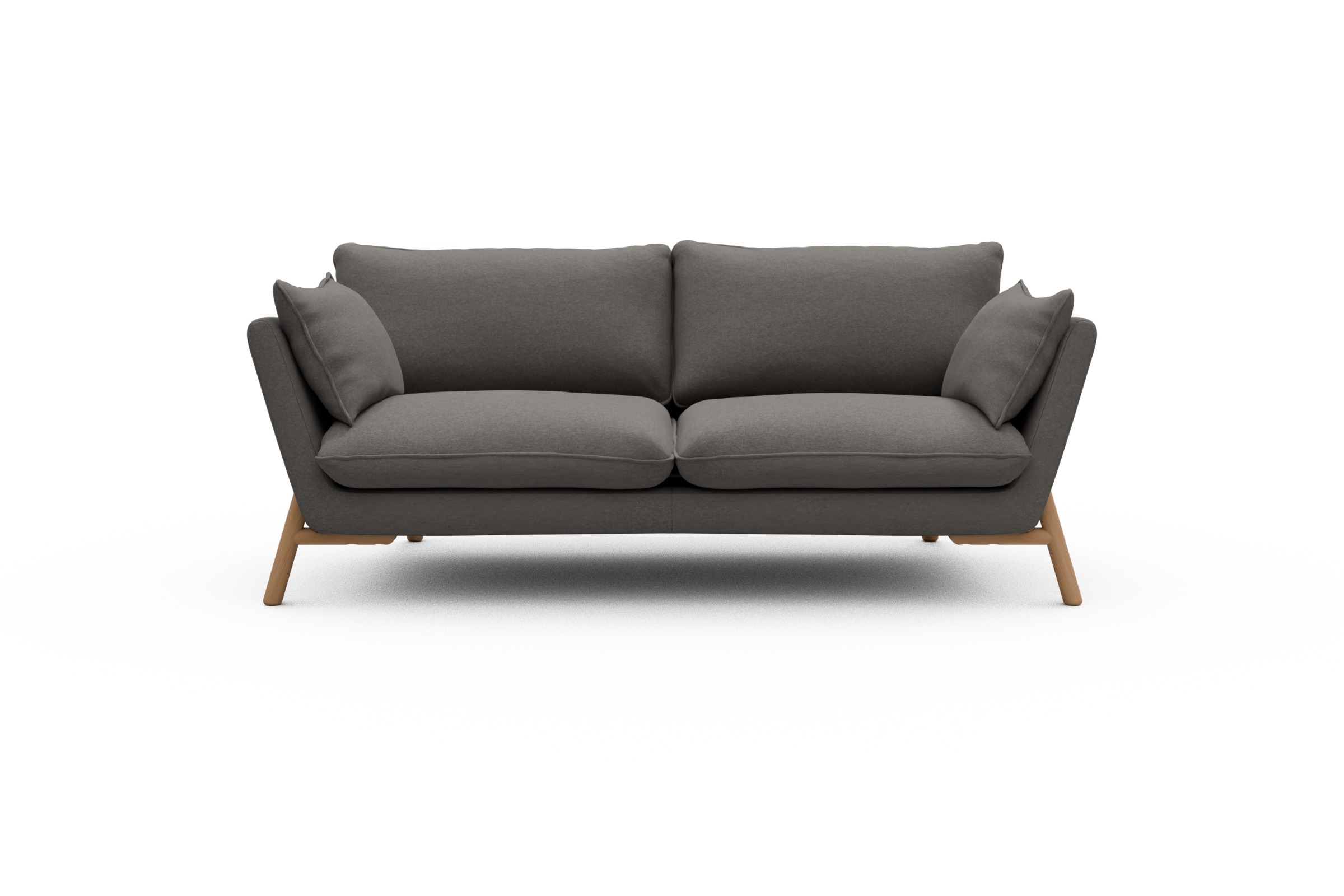 Skandi Home Sofa Emil 2-Sitzer Beinfarbe Eiche Natur Satya-Taupe moebelfaktor